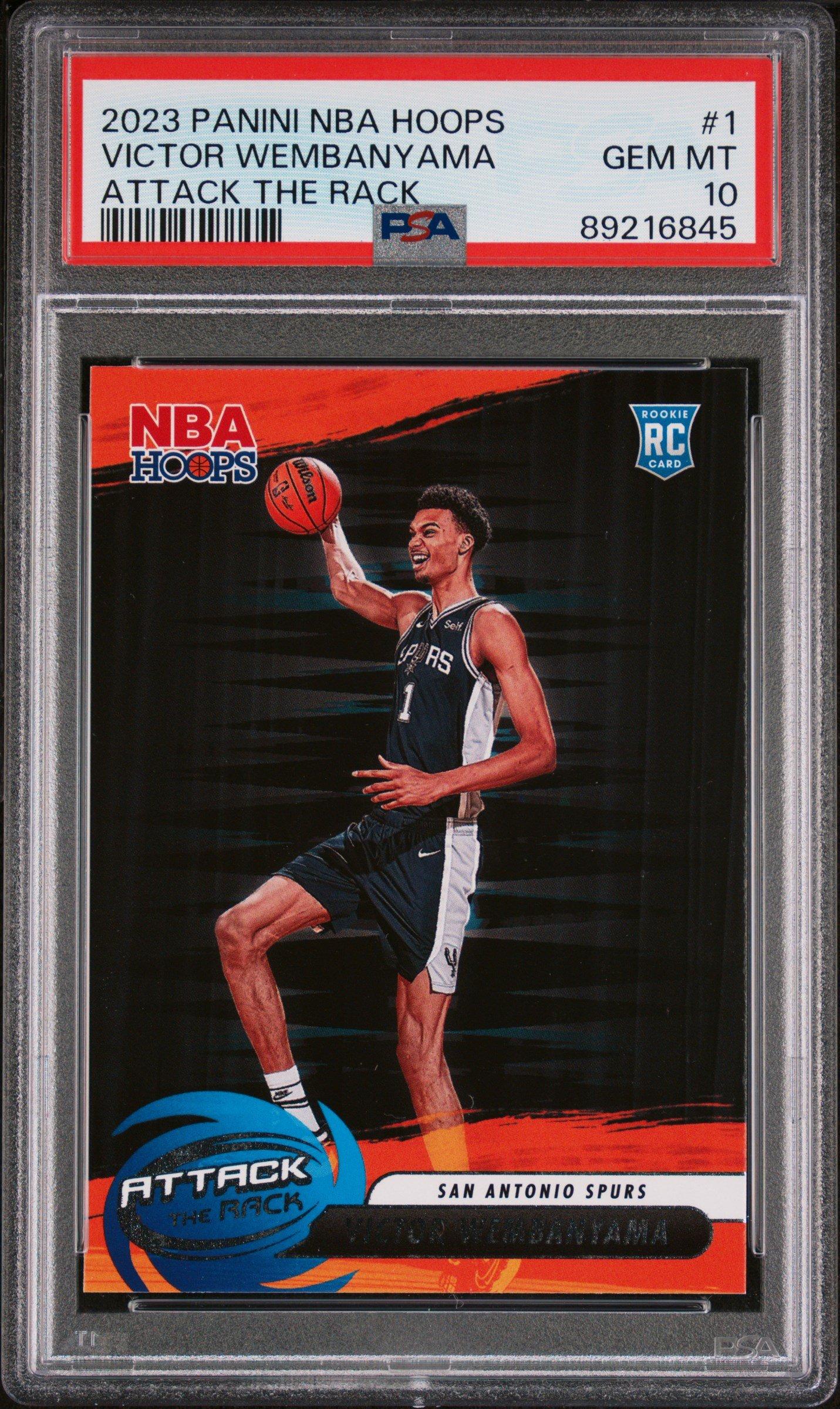 2023 Panini Nba Hoops Attack The Rack 1 Victor Wembanyama PSA 10