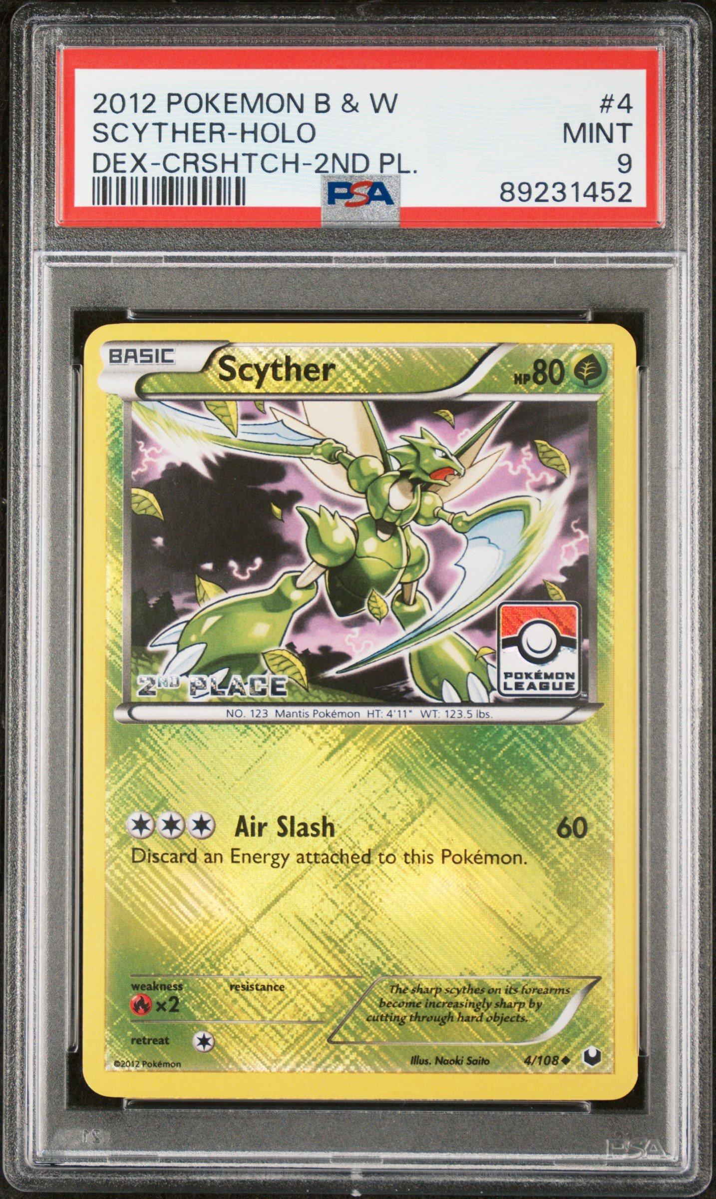 2012 Pokemon Black & White Dark Explorers 4 Scyther PSA