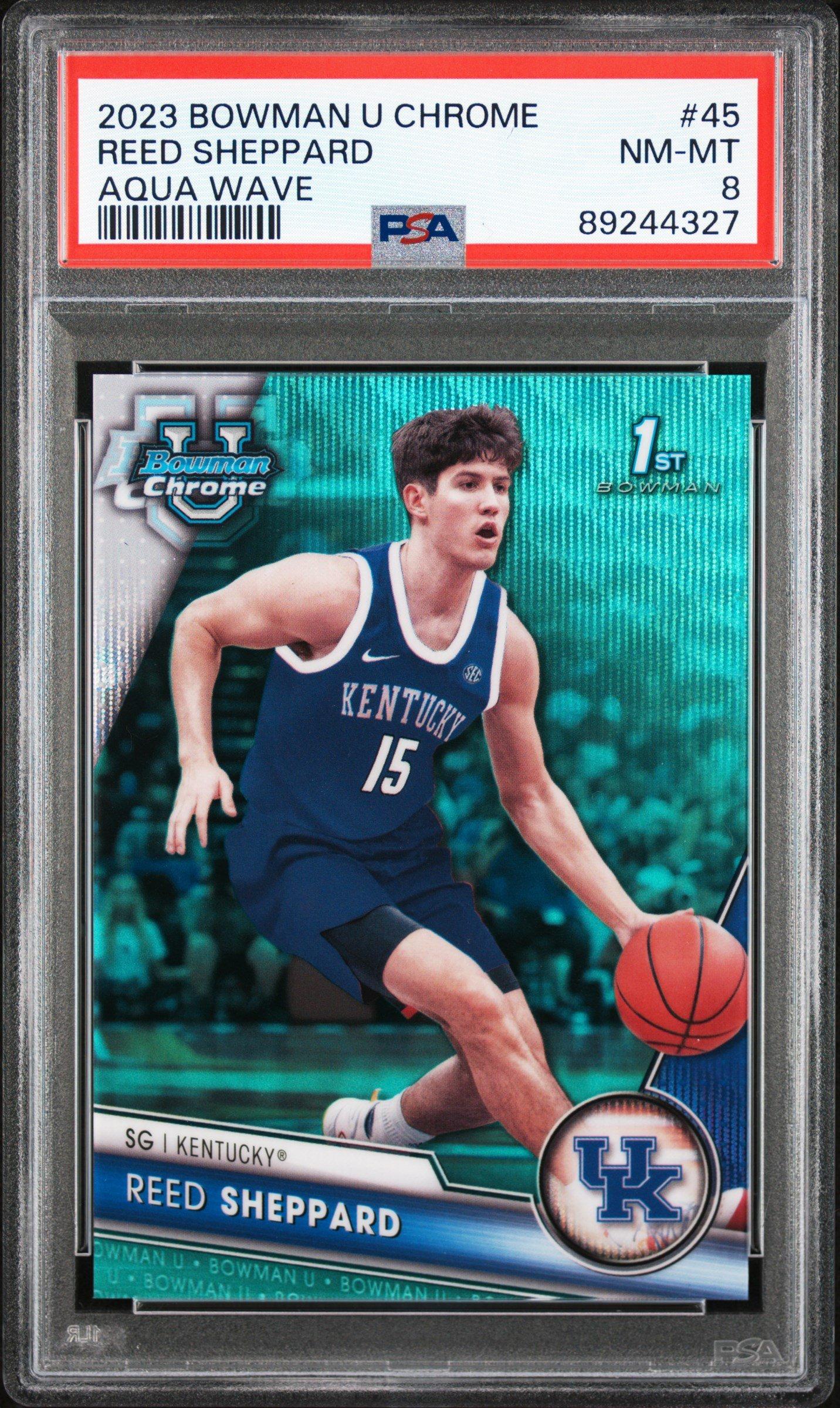 2023 Bowman University Chrome 45 Reed Sheppard PSA 8