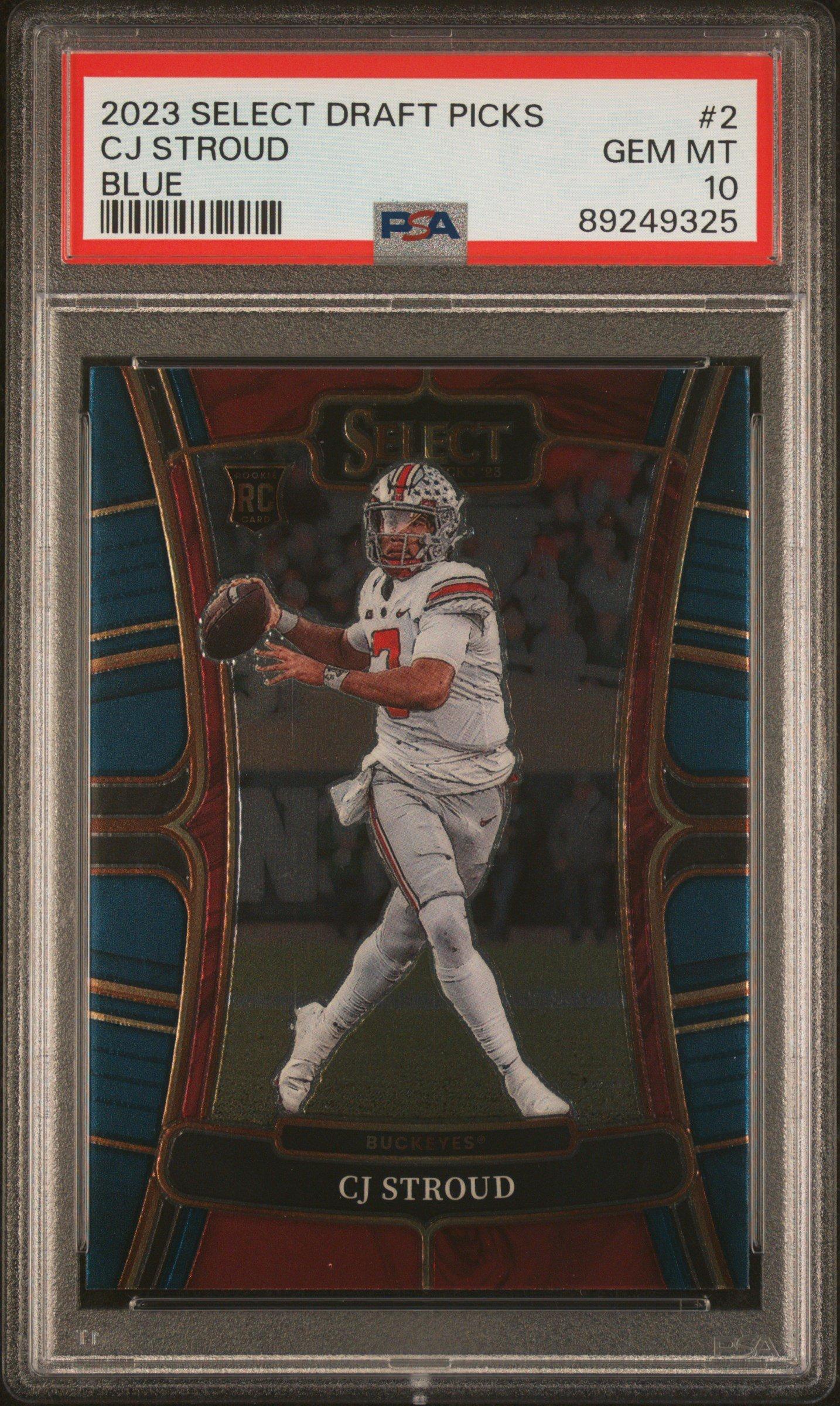 2023 Panini Select Draft Picks 2 Cj Stroud Blue PSA 10