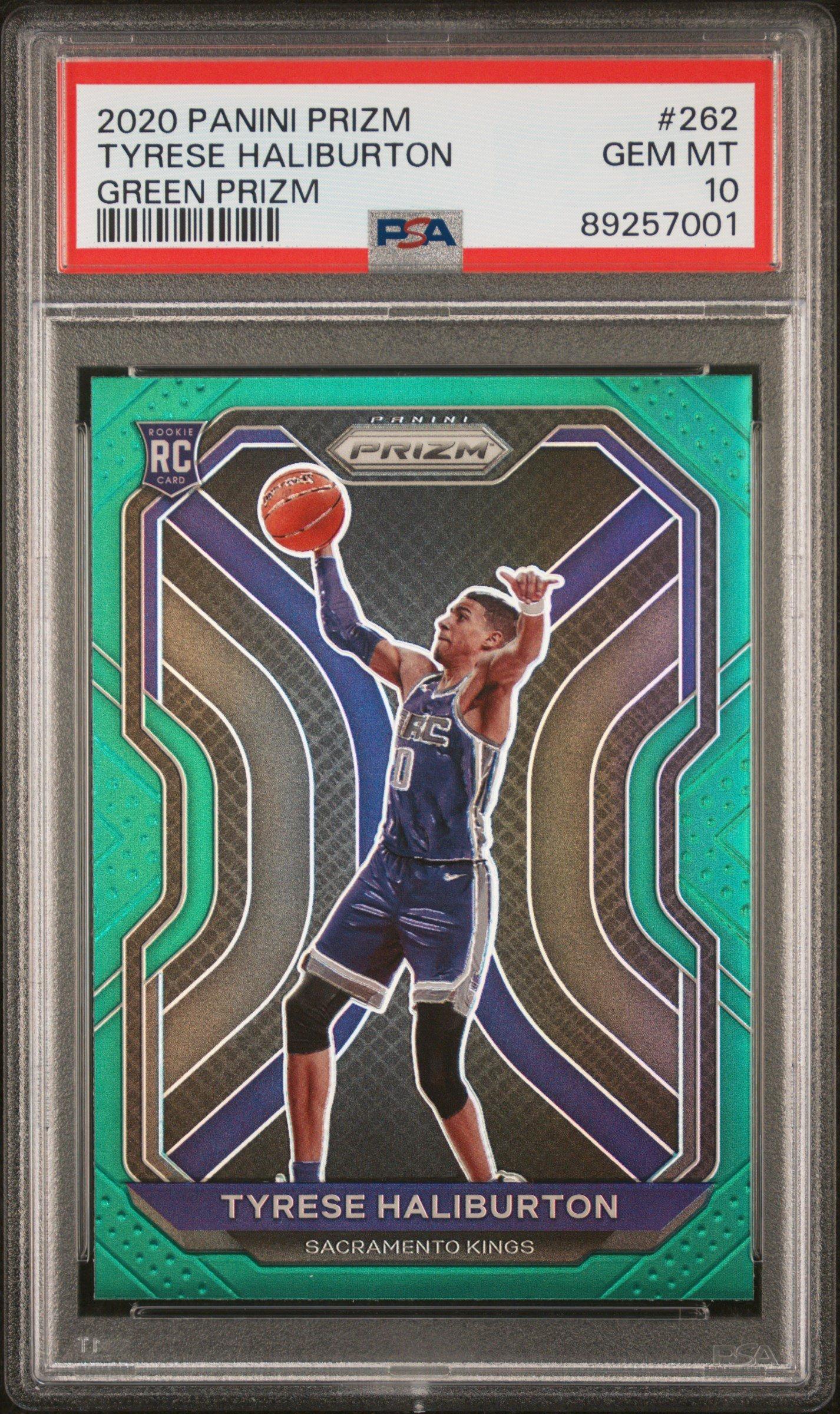2020 Panini Prizm 262 Tyrese Haliburton Green Prizm PSA 10