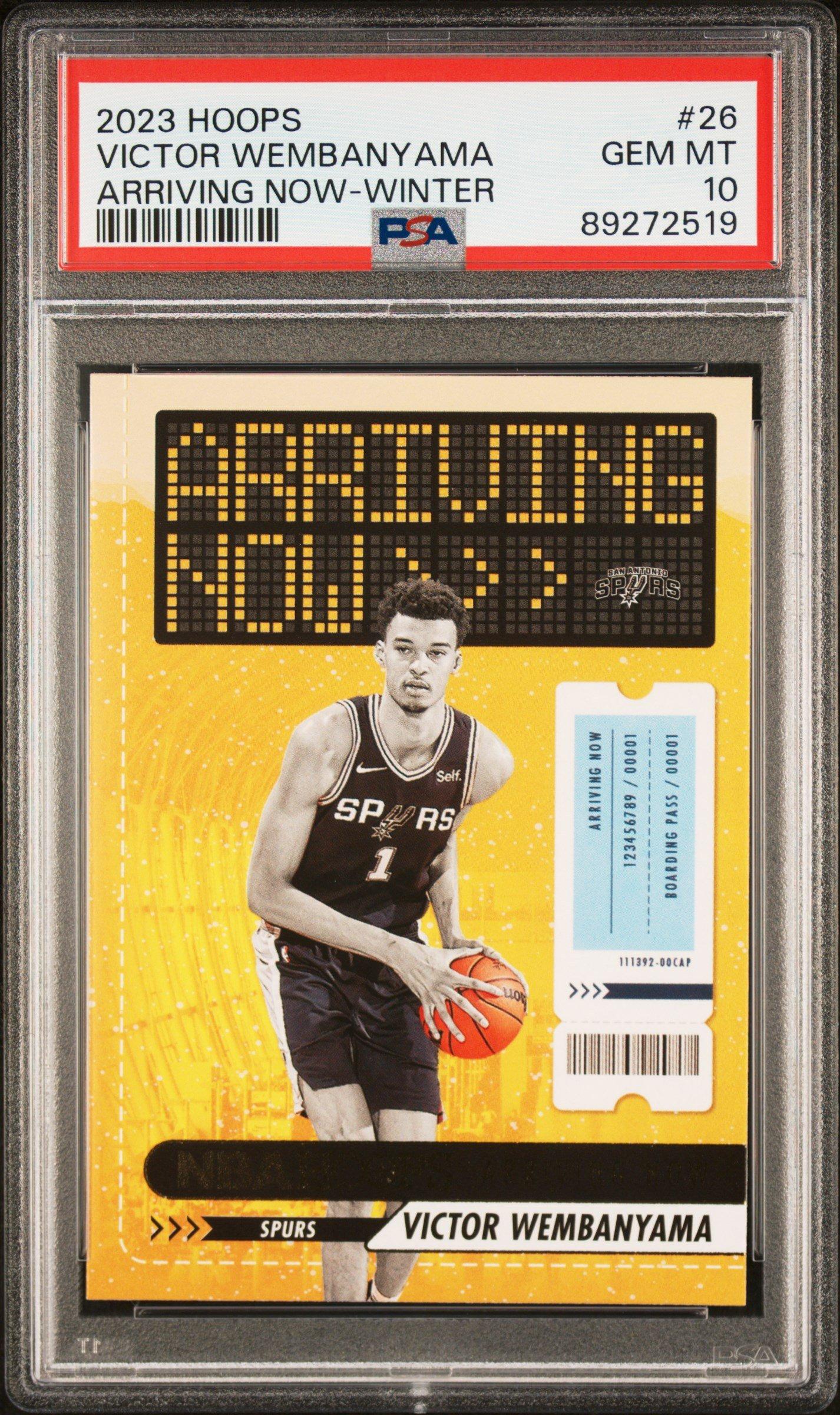 2023 Panini Nba Hoops Arriving Now 26 Victor Wembanyama Winter PSA 10