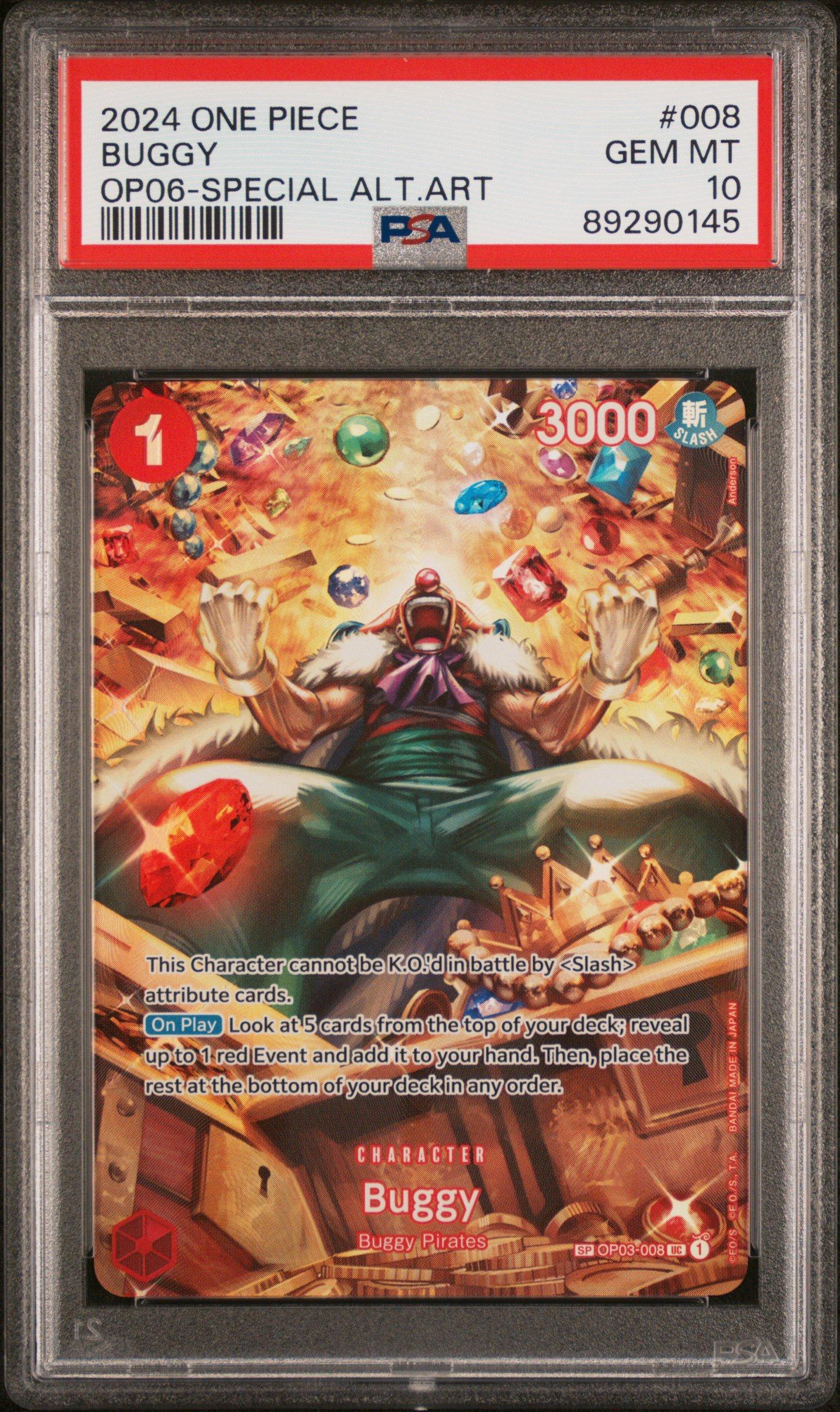 2024 One Piece Wings Of The Captain 008 Buggy Special Alternate Art PSA