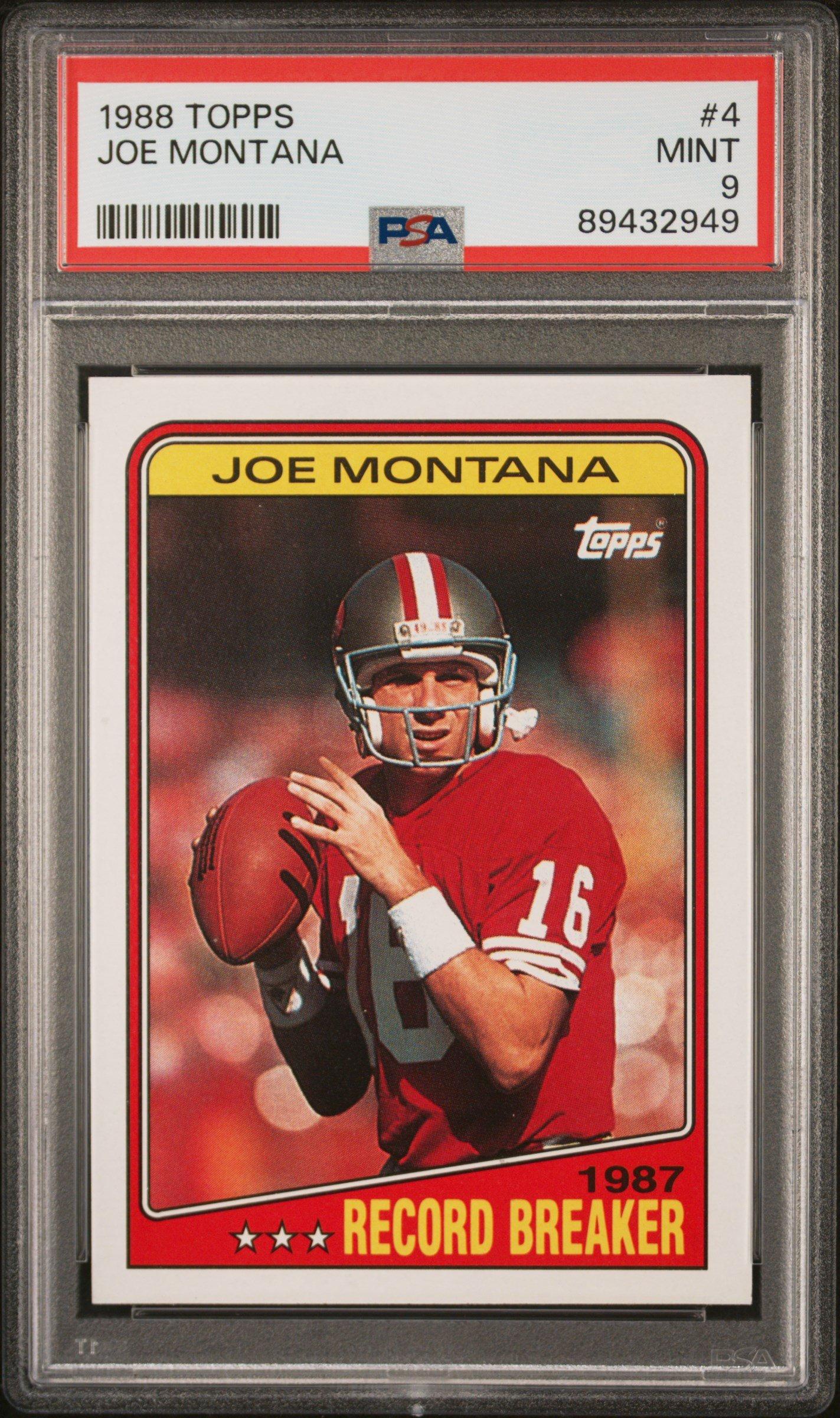 1988 Topps 4 Joe Montana PSA 9
