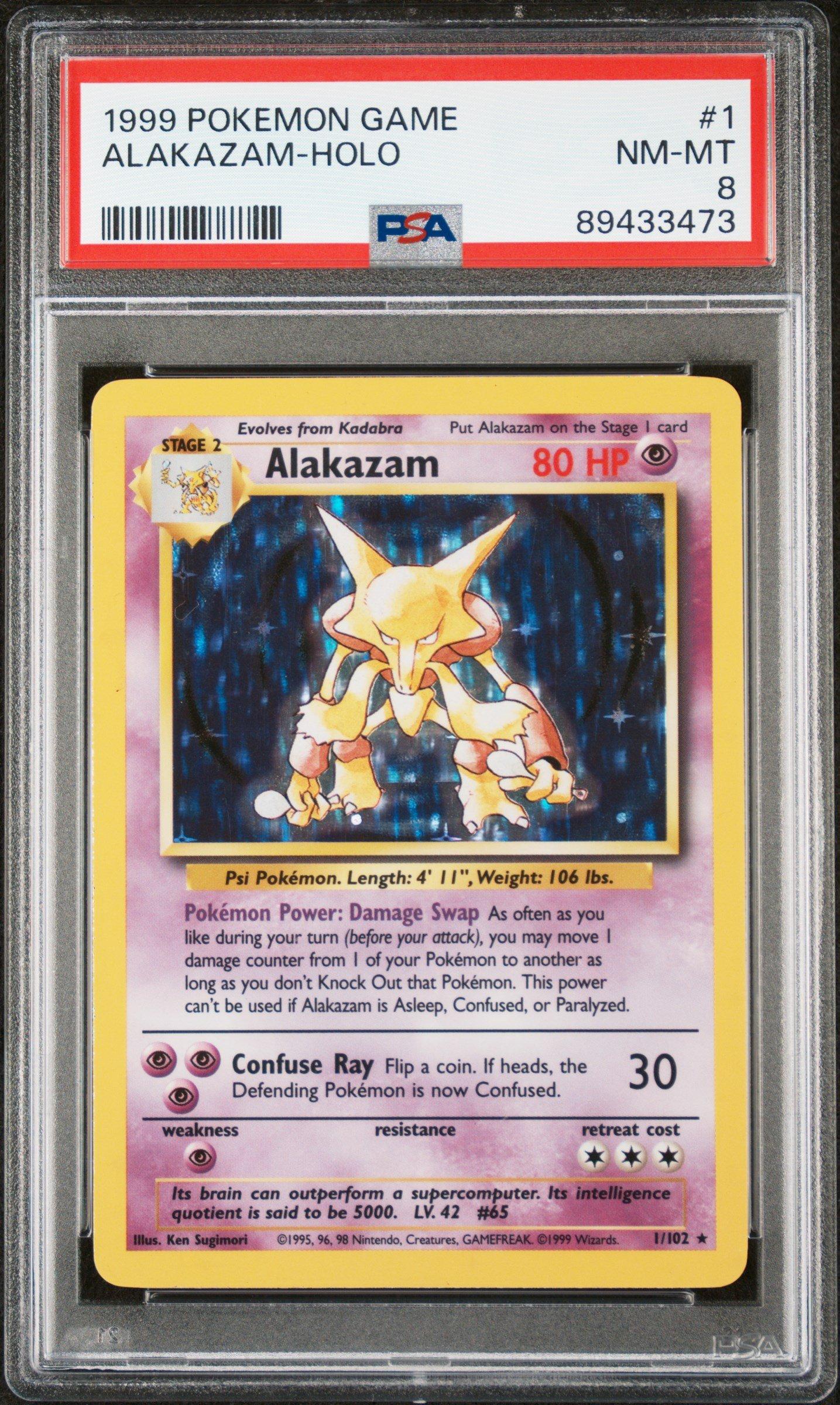 ⭐︎aaa⭐︎♡ 1999 Pokemon Game 1 Alakazam-holo PSA 8 Graded Card | GameStop