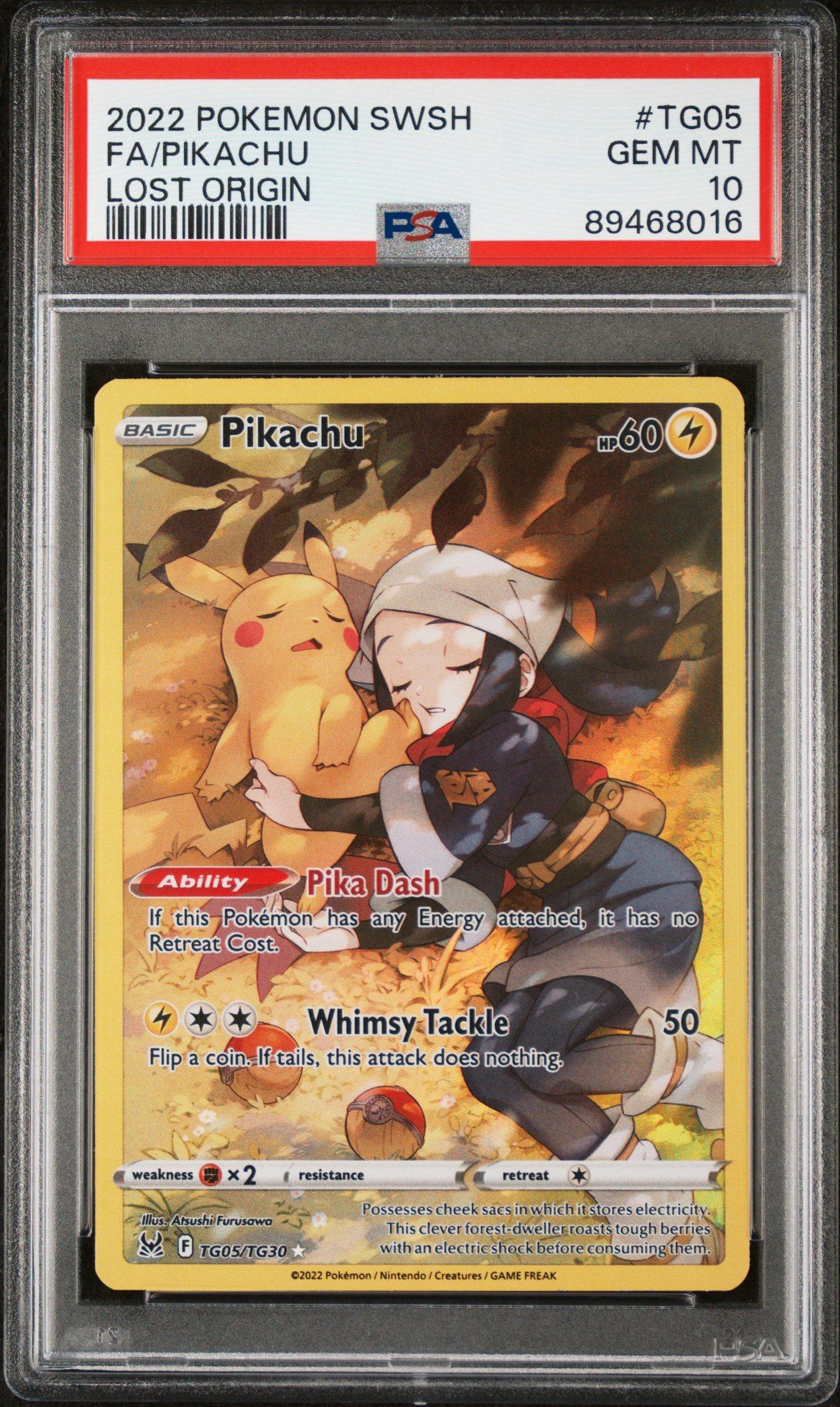 2022 ポケモンカード FA/リダ 2022 Pokemon Sword & Shield Lost Origin Tg05 Fa/pikachu PSA 10