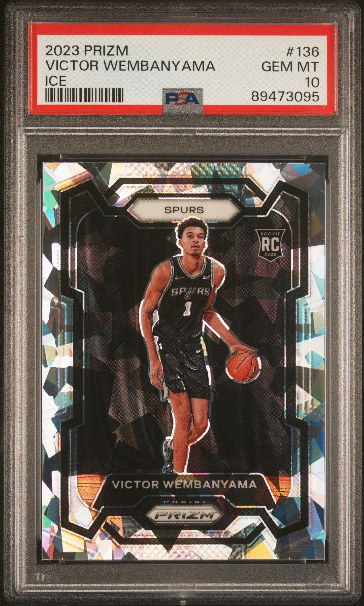 2023 Panini Prizm 136 Victor Wembanyama Ice PSA 10 Graded Card 