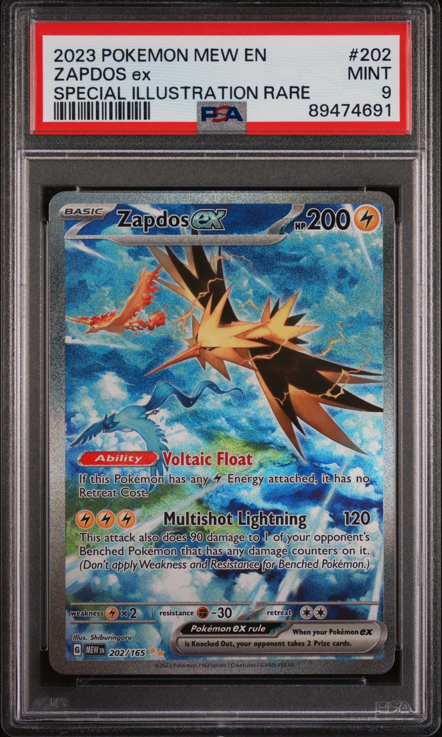 2023 Pokemon Mew En-151 202 Zapdos Ex Special Illustration Rare