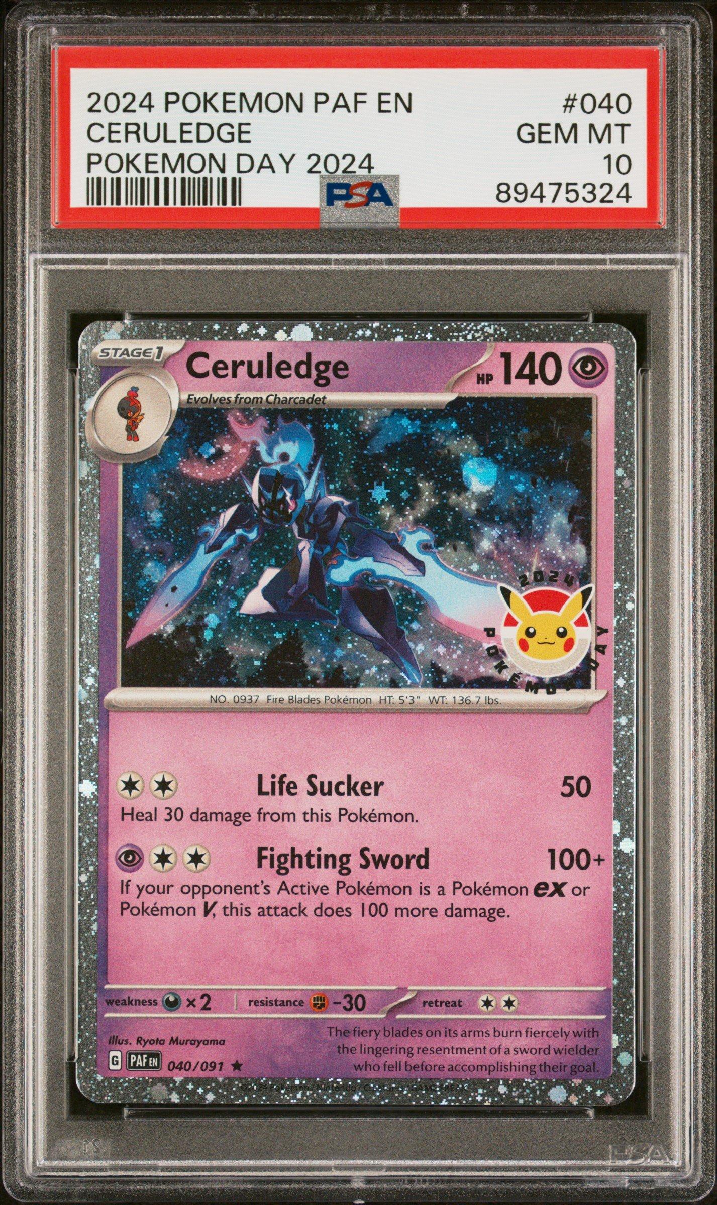 2024 Pokemon Paf En-paldean Fates 040 Ceruledge Pokemon Day 2024
