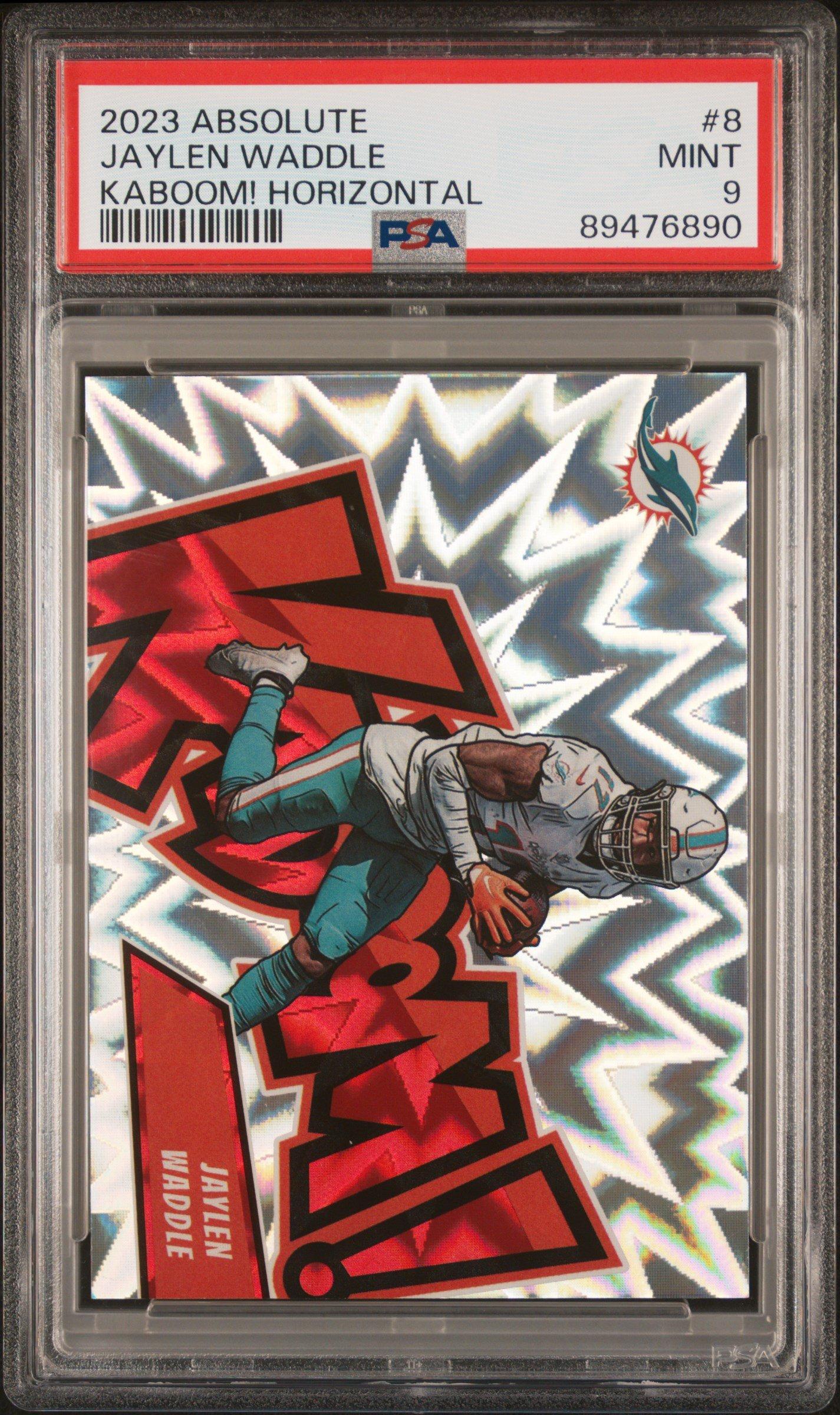 2023 Panini Absolute Kaboom! Horizontal 8 Jaylen Waddle PSA 9