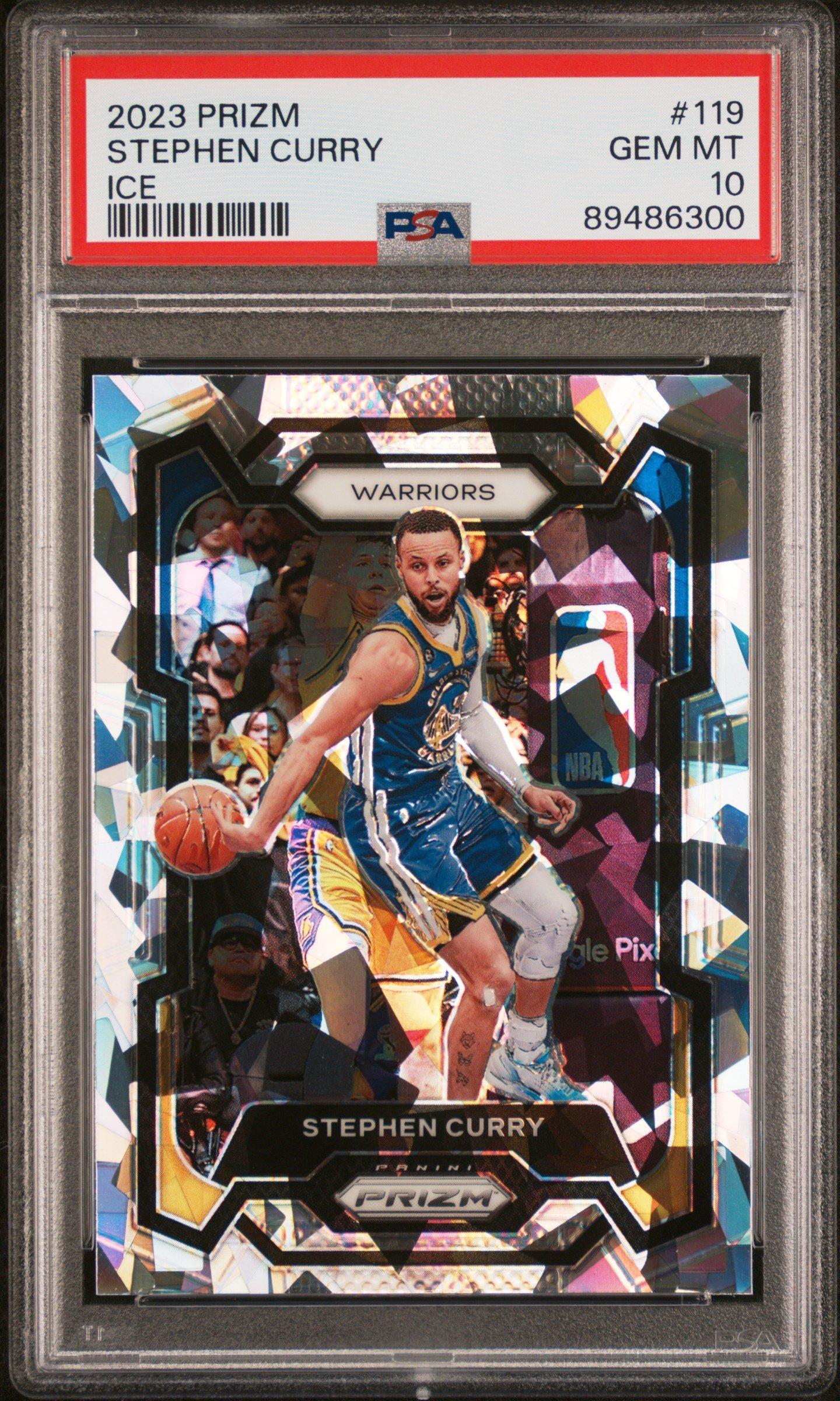 2023 Panini Prizm 119 Stephen Curry Ice PSA 10