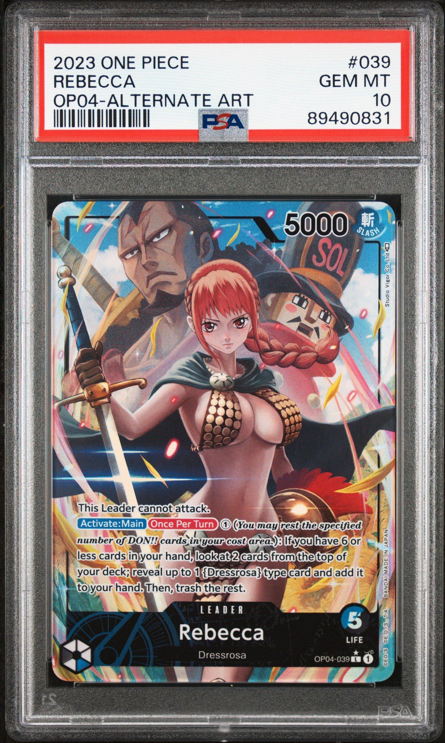 2023 One Piece Kingdoms Of Intrigue 039 Rebecca Alternate Art PSA 10