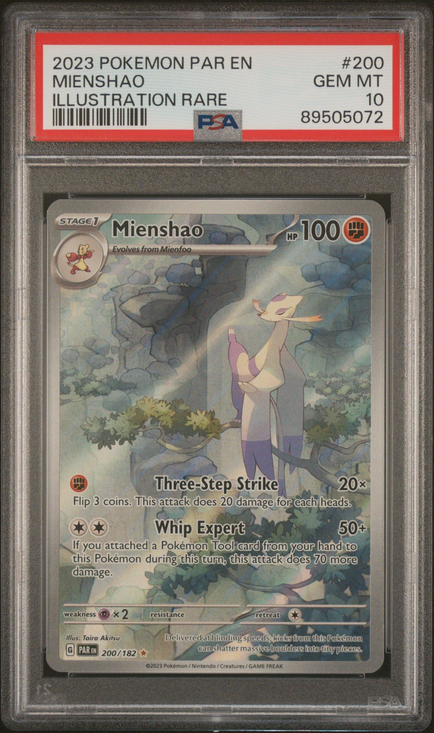 2023 Pokemon Par En-paradox Rift 200 Mienshao Illustration Rare