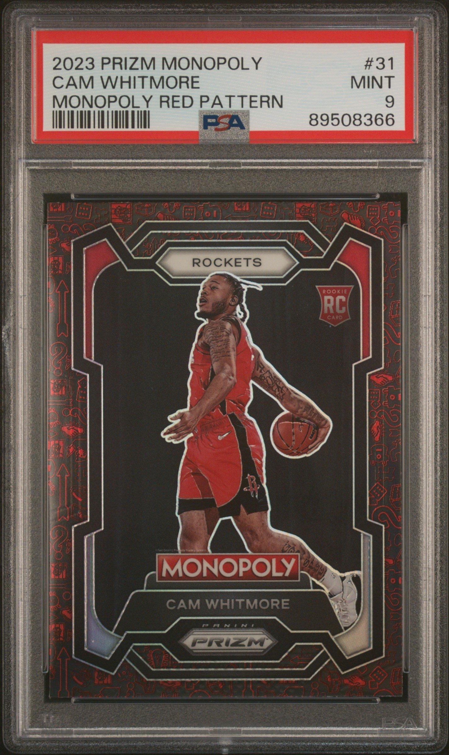 2023 Panini Prizm Monopoly 31 Cam Whitmore Monopoly Red Pattern PSA