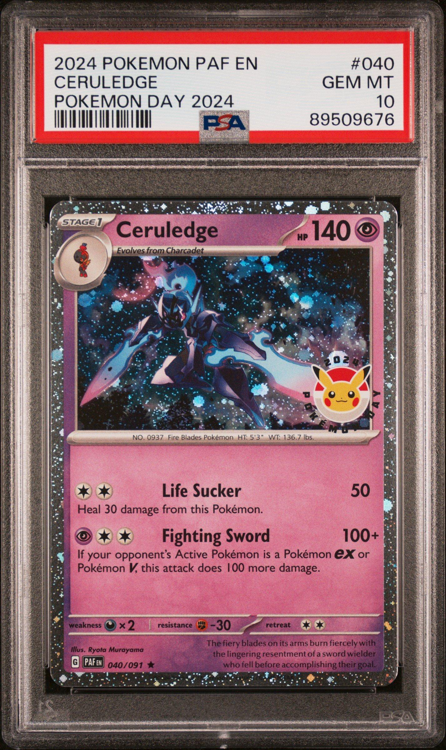 2024 Pokemon Paf En-paldean Fates 040 Ceruledge PSA 10