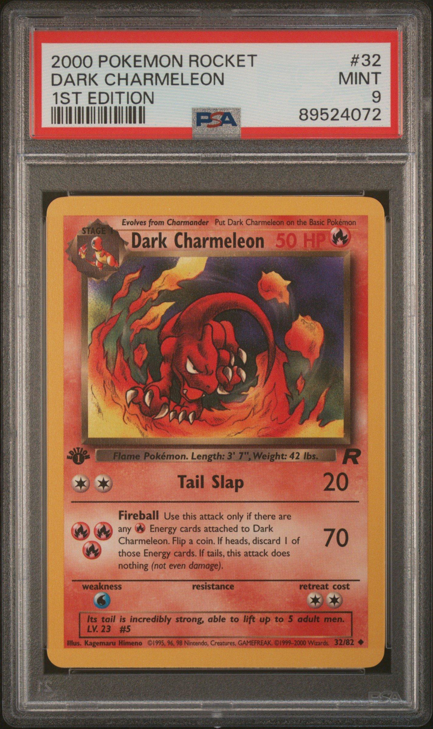 2000 Pokemon Rocket 32 Dark Charmeleon 1st Edition PSA 9 Graded