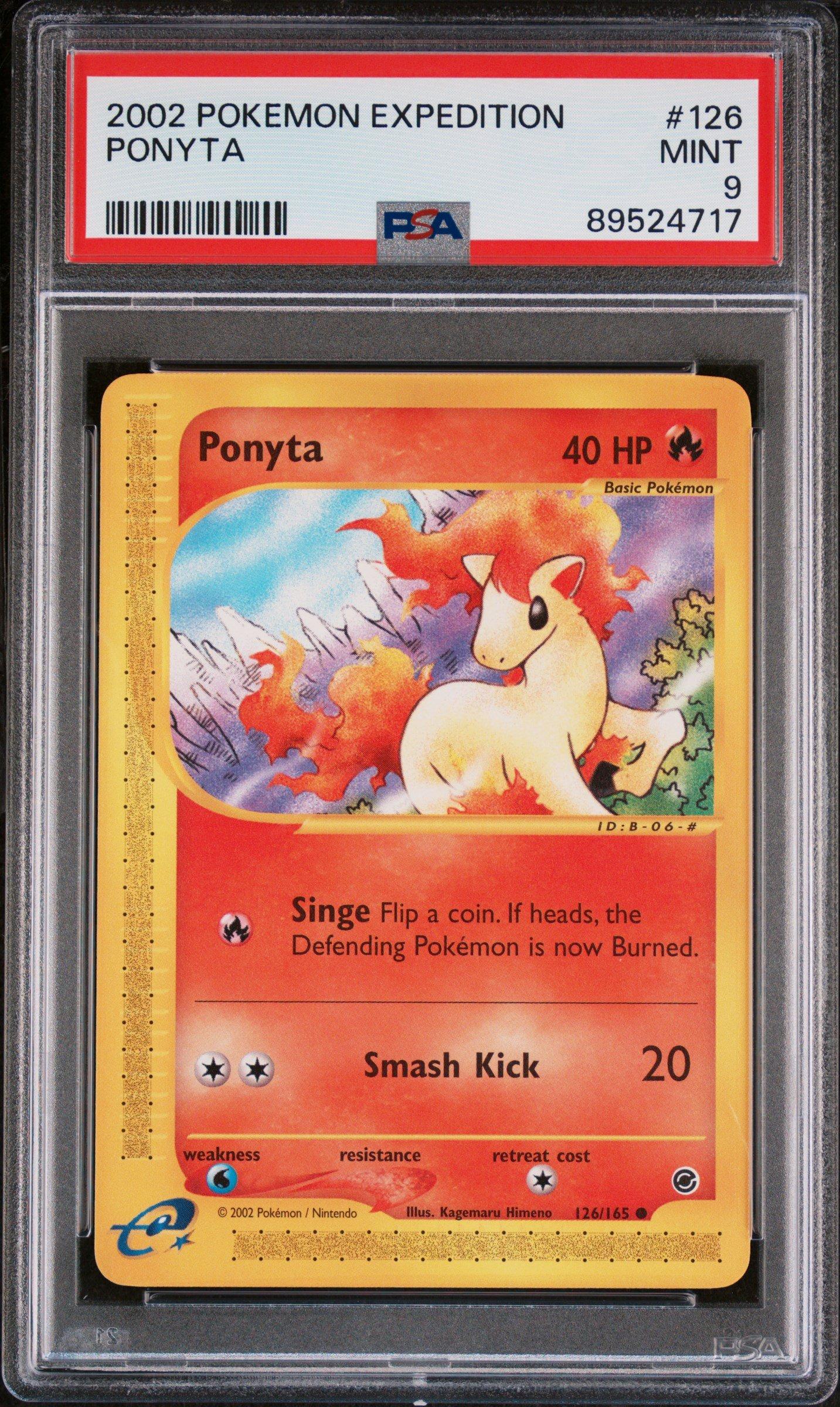 2002 Pokemon Expedition 126 Ponyta PSA 9