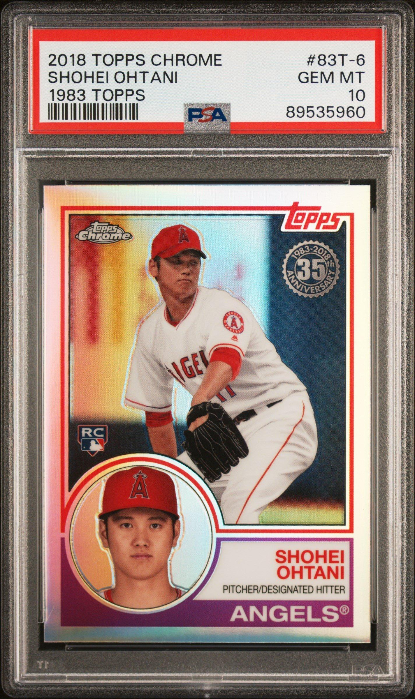 2018 Topps Chrome 1983 Topps 83t-6 Shohei Ohtani PSA 10 Graded 