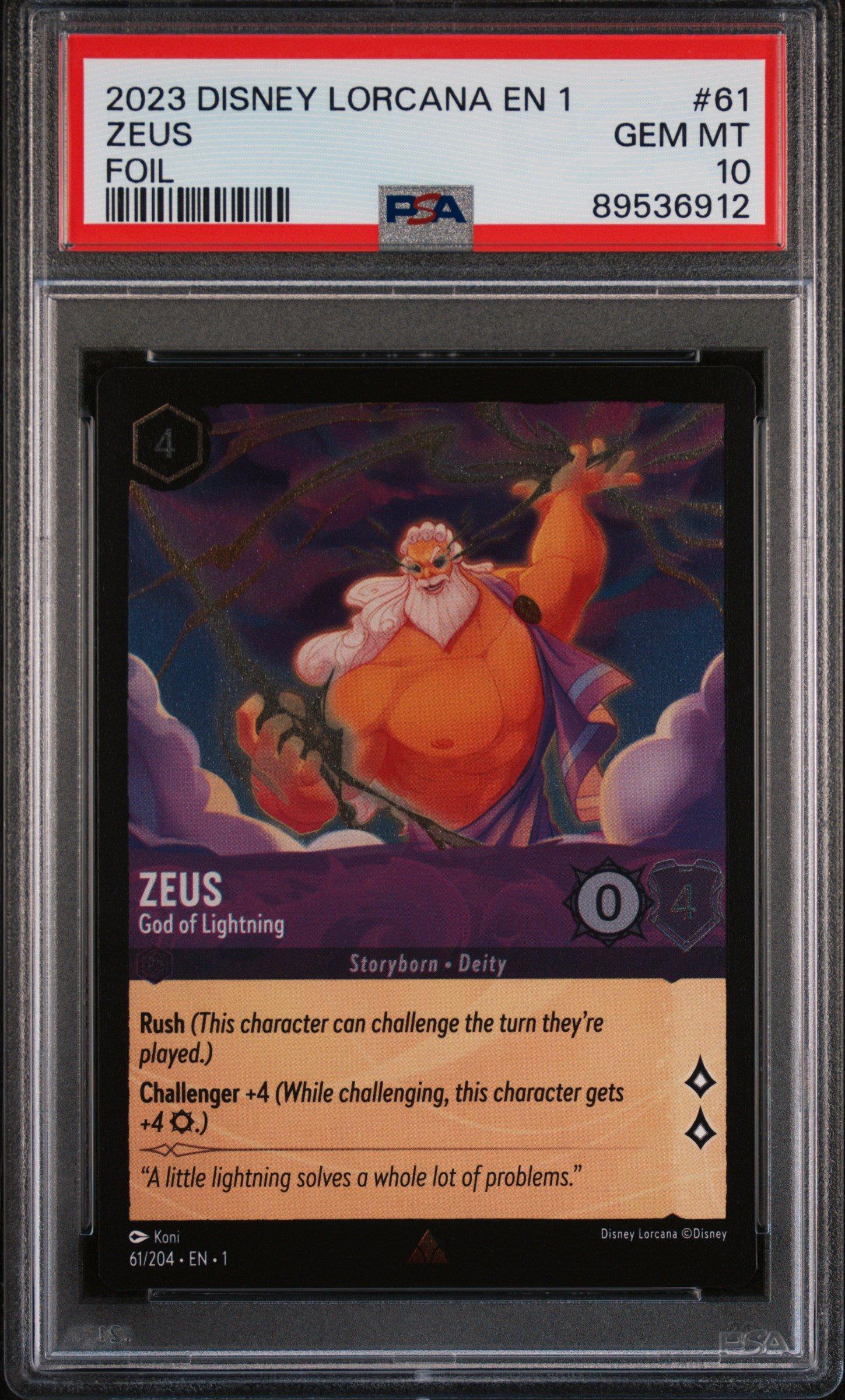 2023 Disney Lorcana En 1-the First Chapter 61 Zeus - God Of
