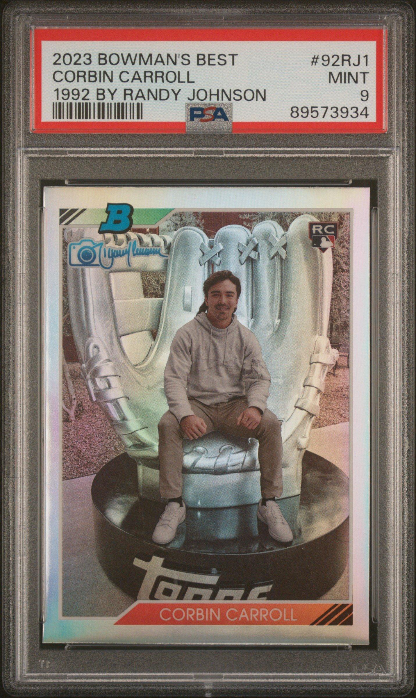 2023 Bowman's Best 1992 Bowman By Randy Johnson 92rj1 Corbin Carroll PSA 9