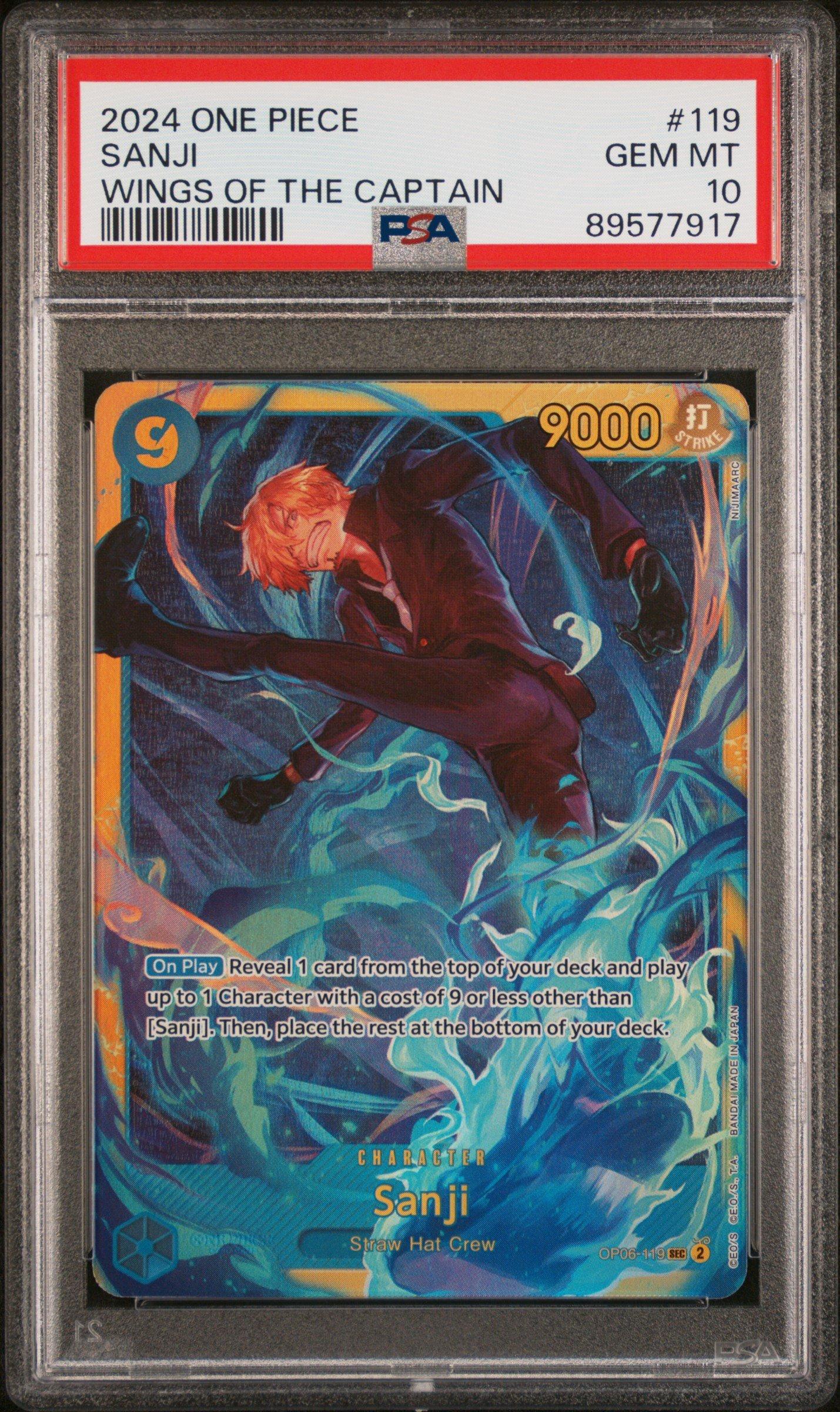 2024 One Piece Wings Of The Captain 119 Sanji PSA 10