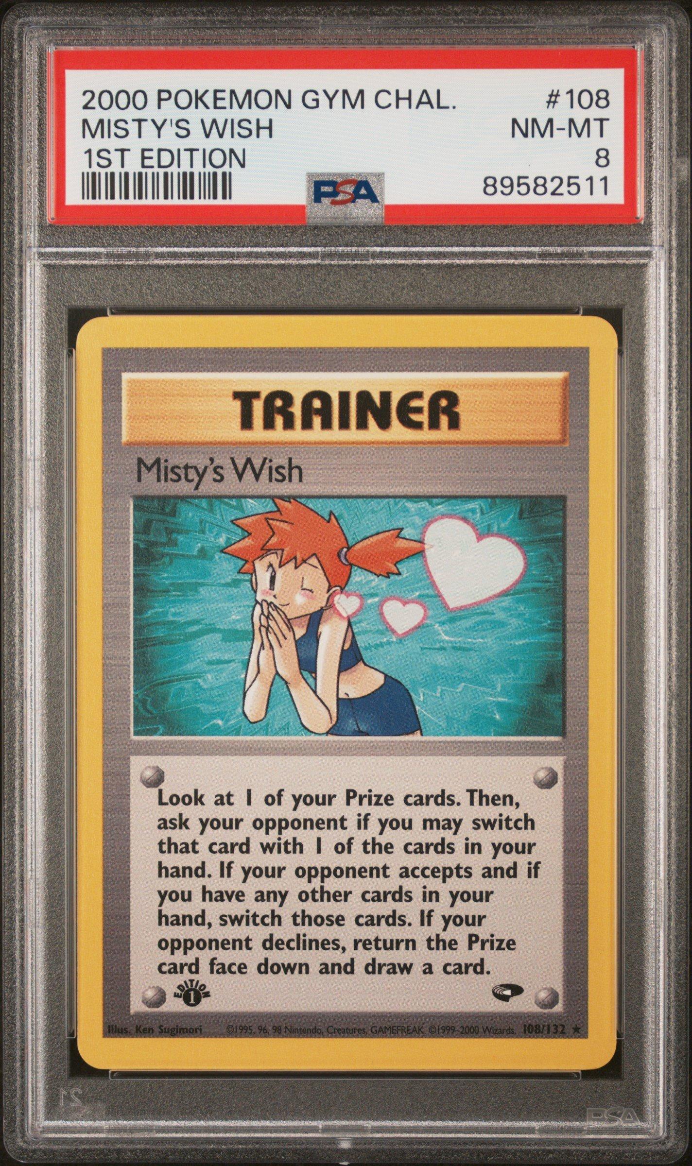 2000 Pokemon Gym Challenge 108 Misty's Wish 1st Edition PSA 8