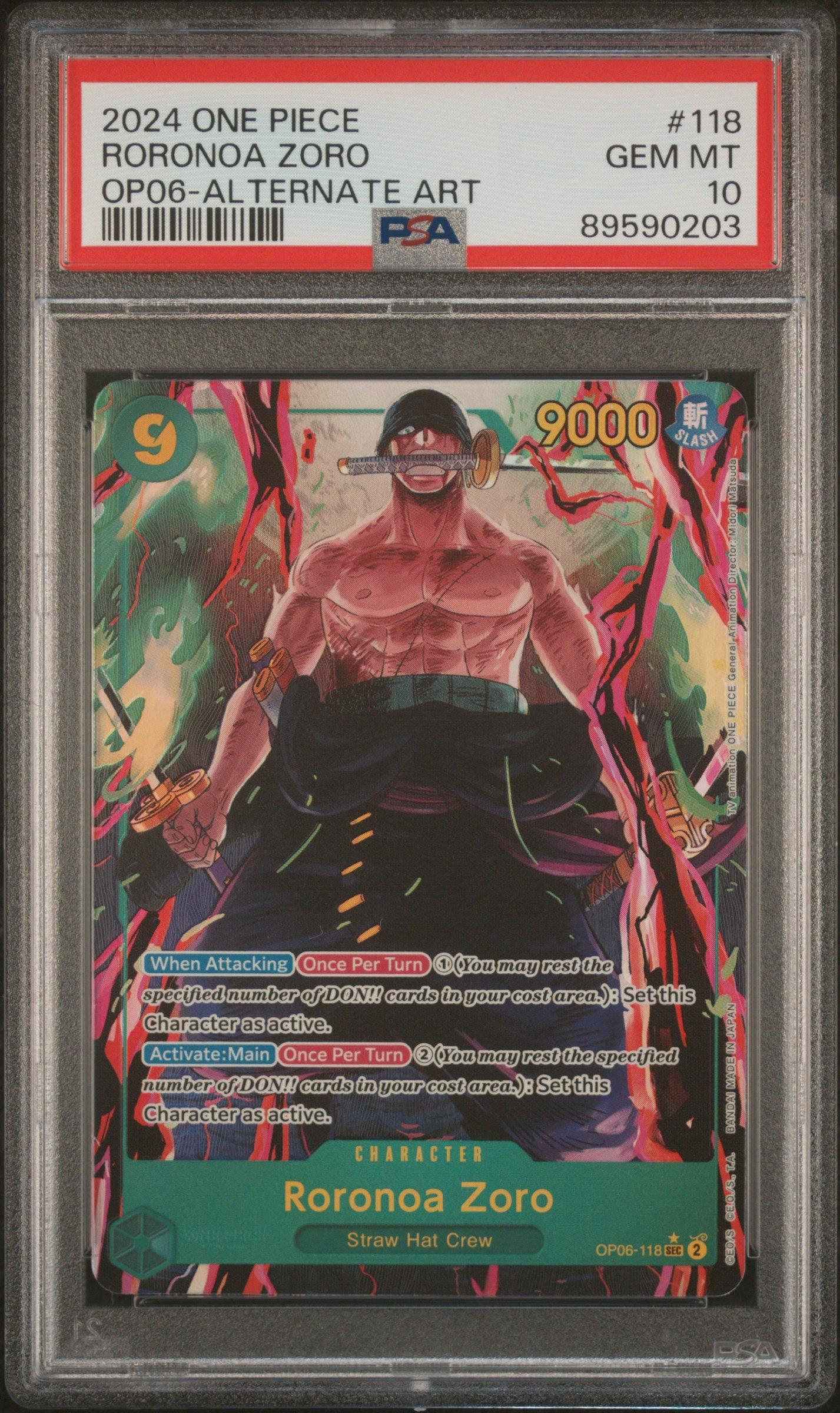 2024 One Piece Op06-wings Of The Captain 118 Roronoa Zoro