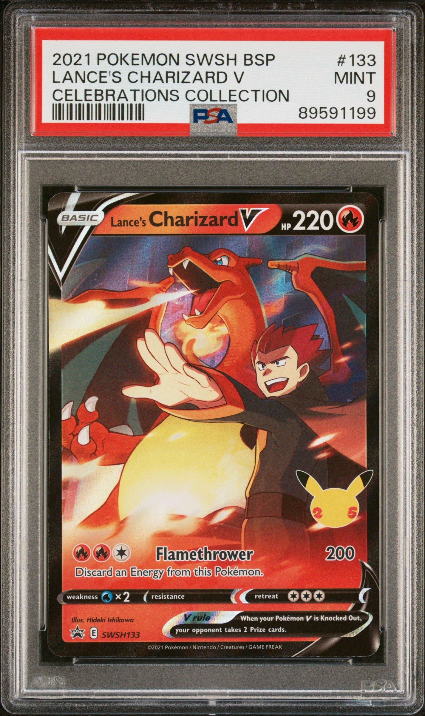 2021 Pokemon Swsh Black Star Promo 133 Lance's Charizard V