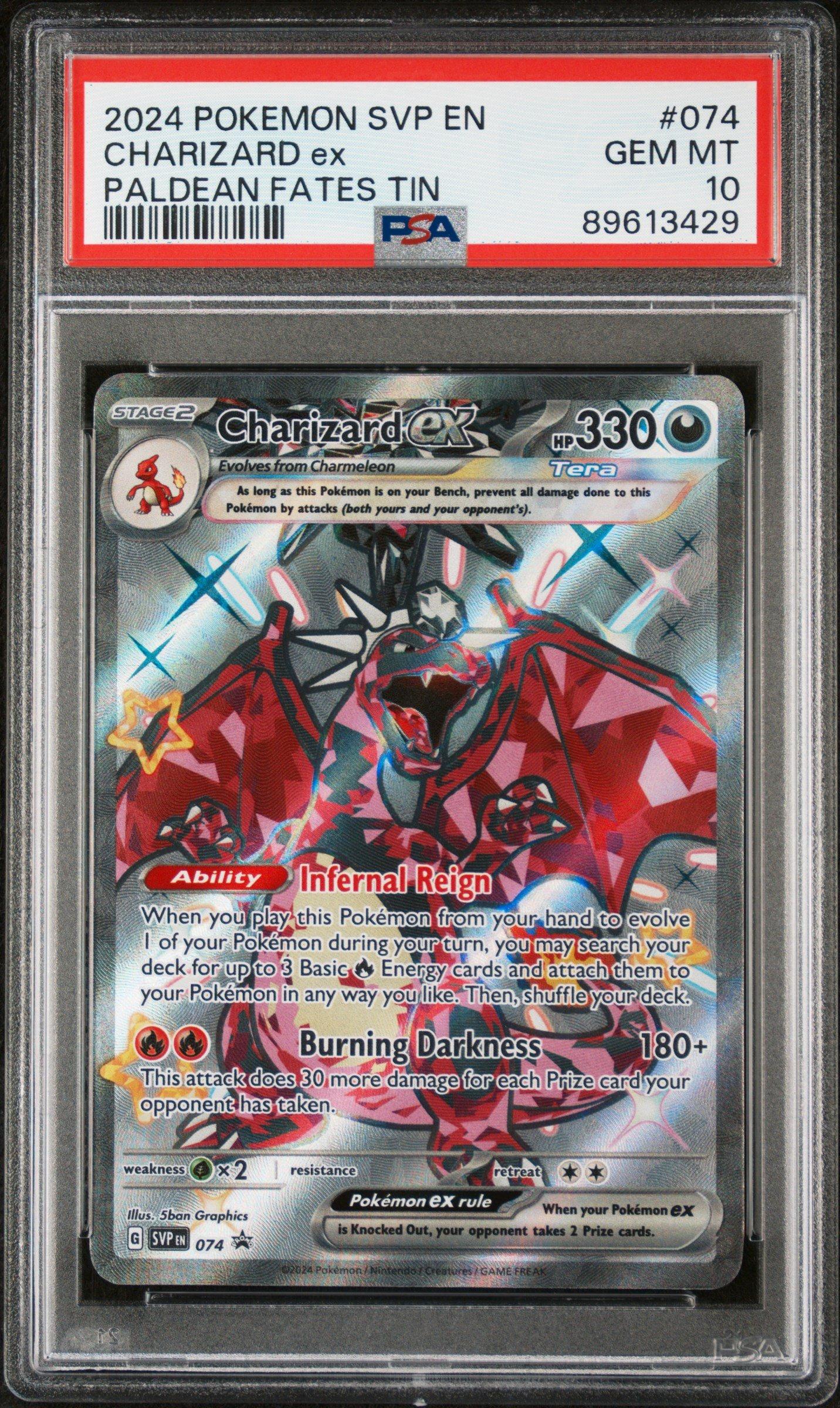 2024 Pokemon Svp En-sv Black Star Promo 074 Charizard Ex PSA 10