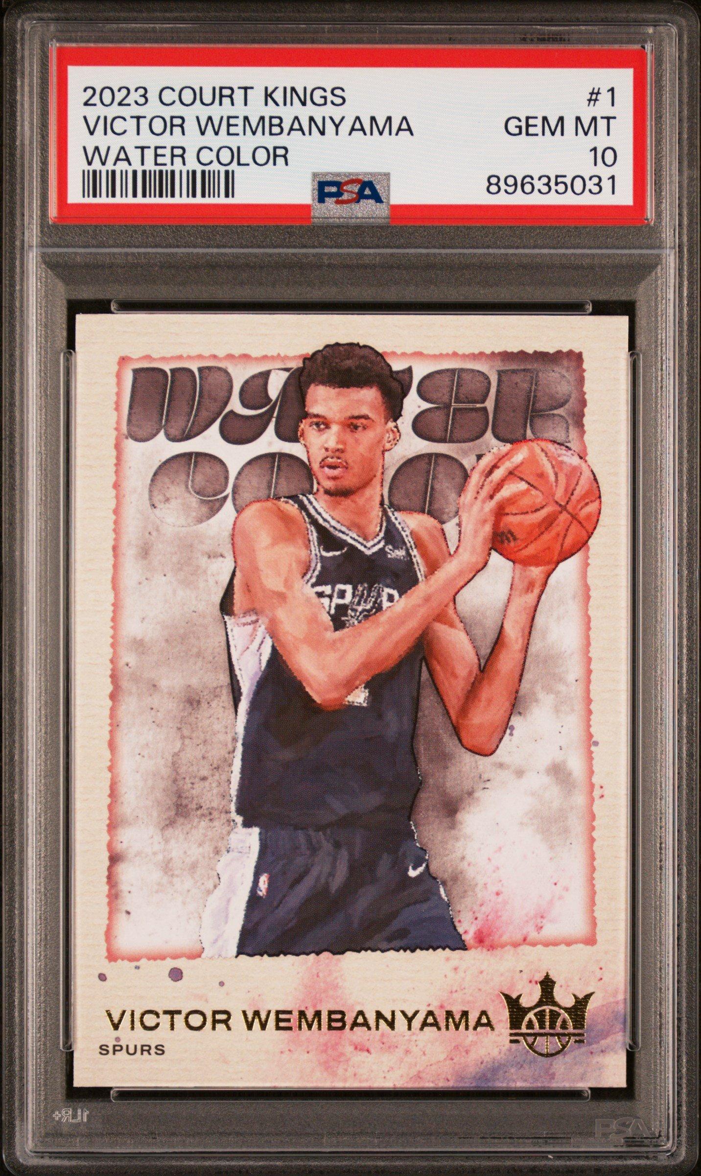 2023 Panini Court Kings Water Color 1 Victor Wembanyama PSA 10