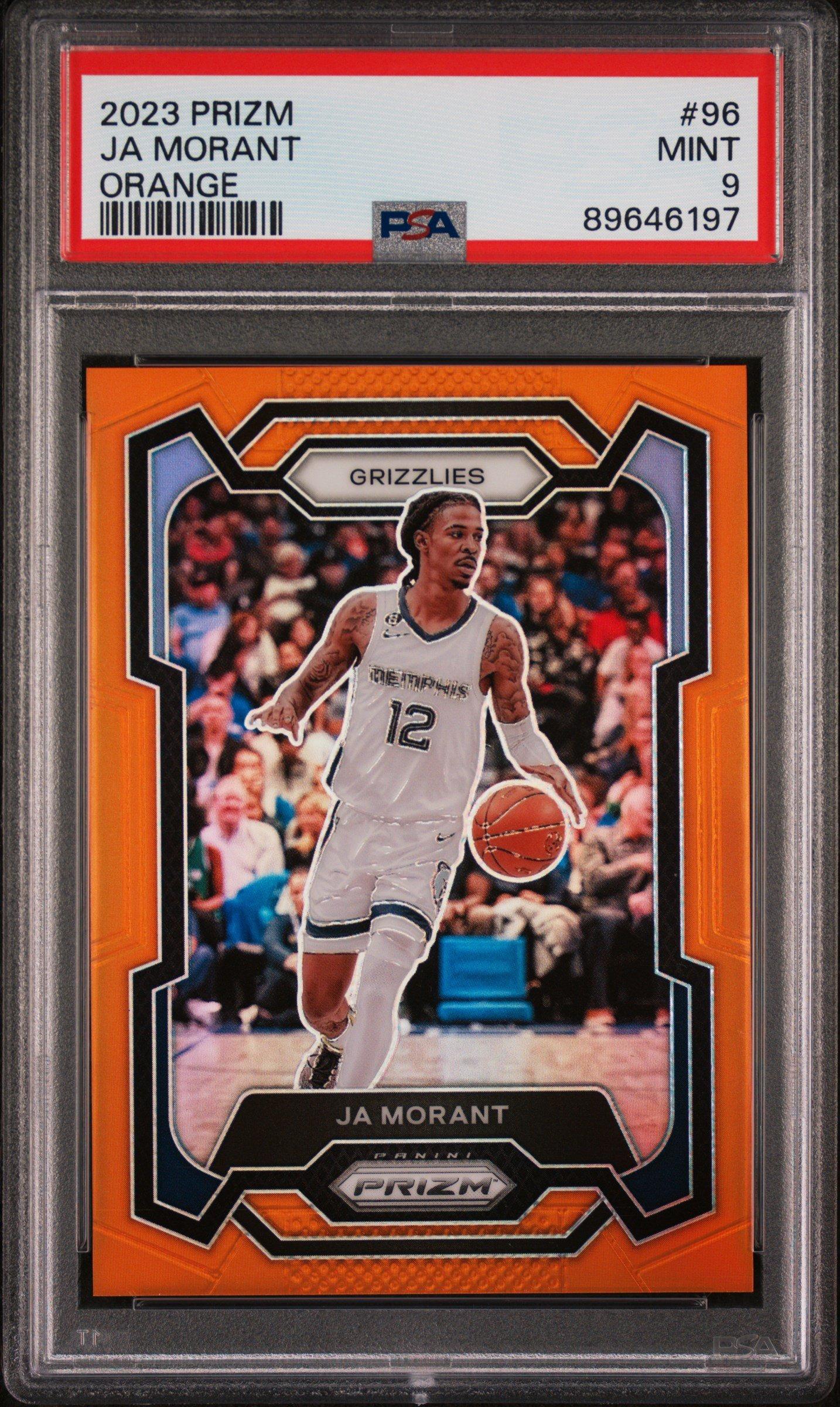 2023 Panini Prizm 96 Ja Morant Orange Prizm PSA 9 Graded Card | GameStop