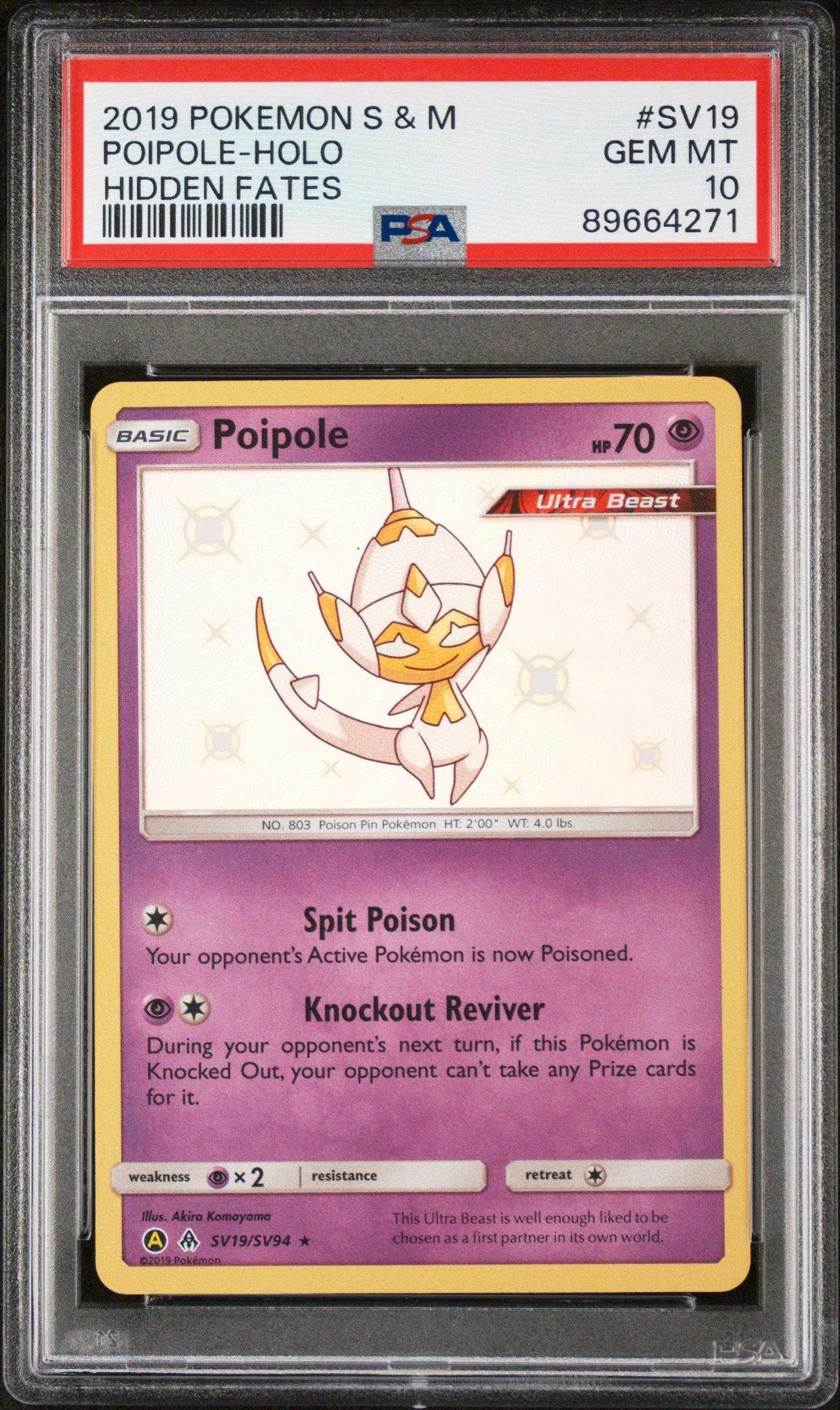 2019 Pokemon Sun & Moon Hidden Fates Sv19 Poipole-holo PSA 10 Graded Card |  GameStop