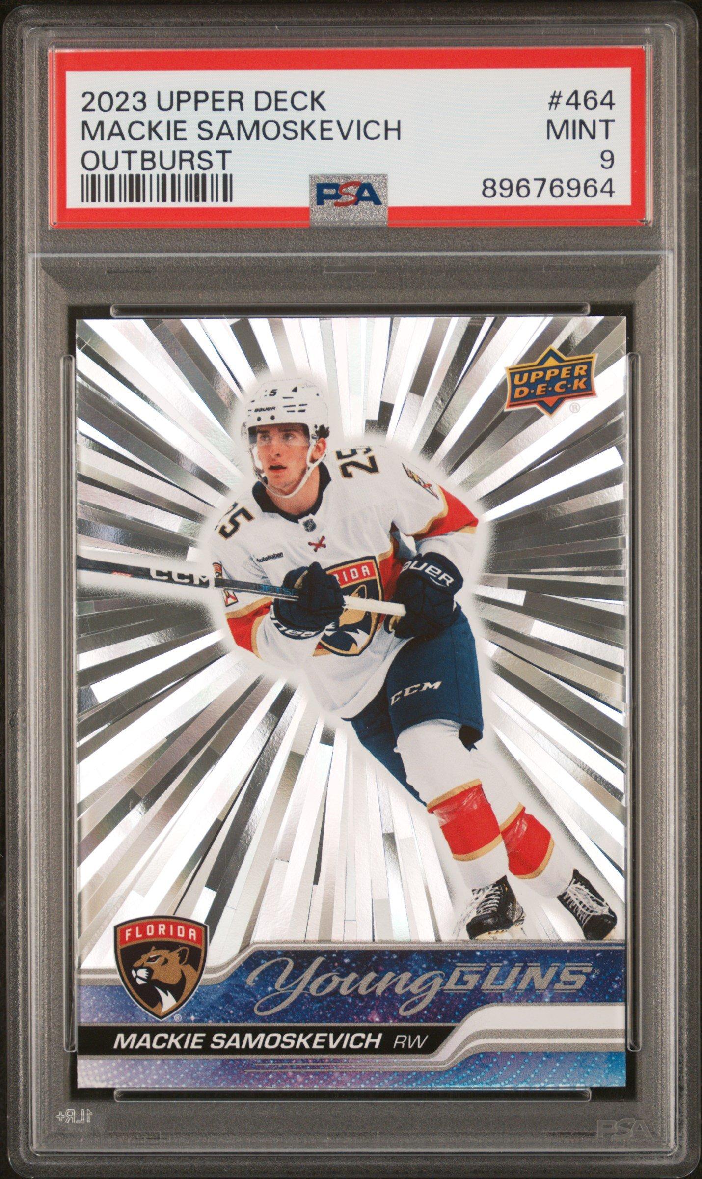 2023 Upper Deck 464 Mackie Samoskevich Outburst PSA 9