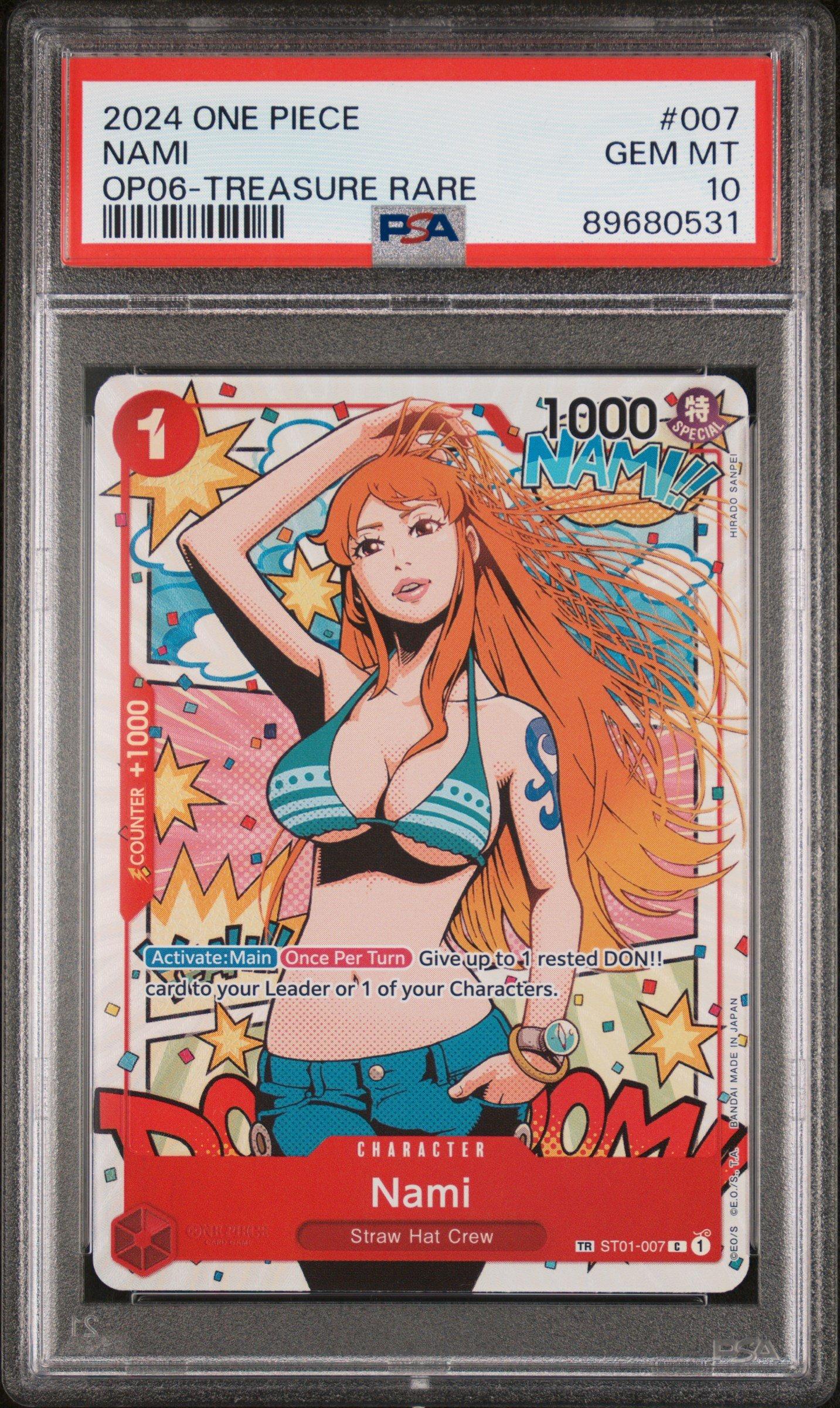 PSA 10 Gem Mint Nami Winner ST01-007 Promo One Piece Card