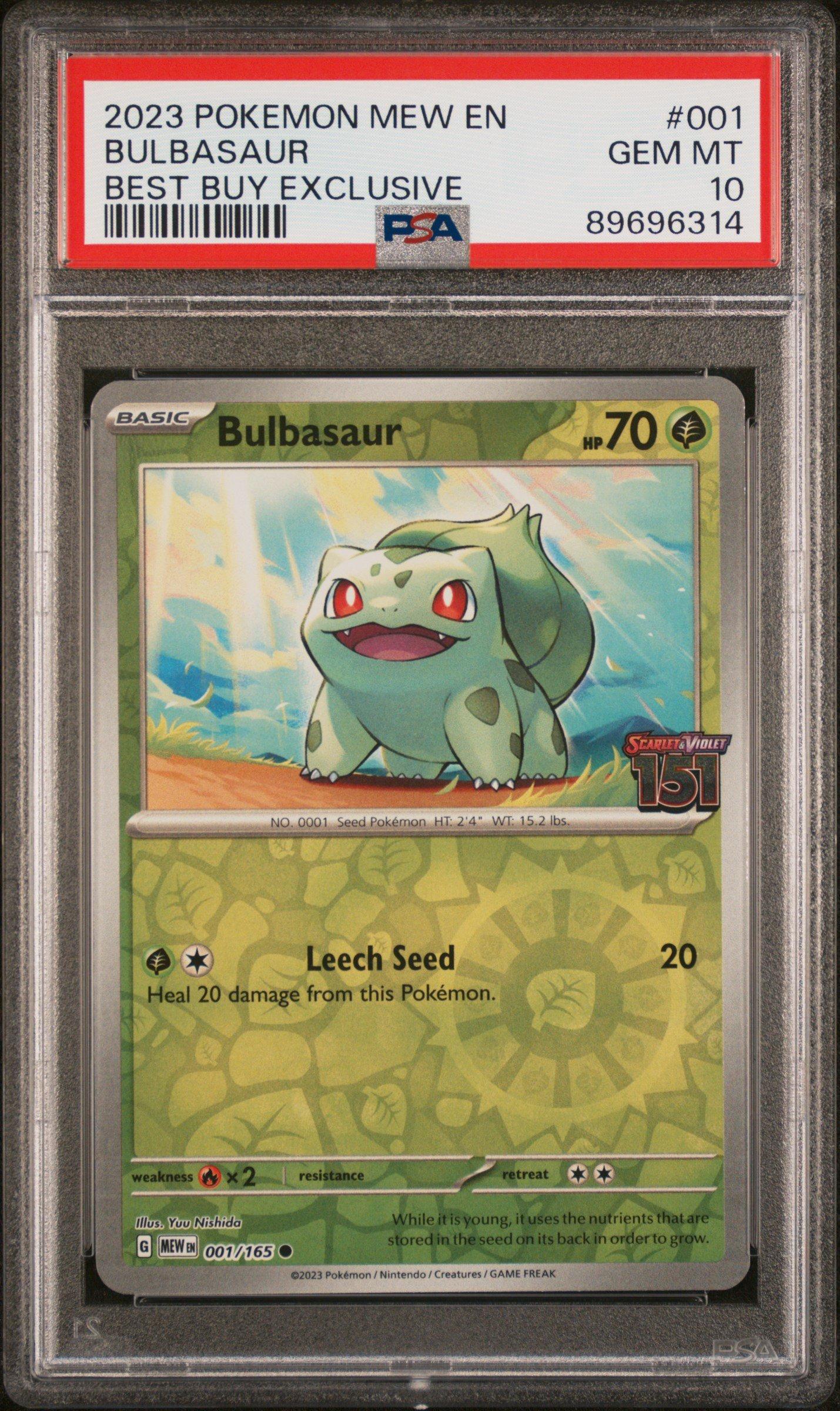 2023 Pokemon Mew En-151 001 Bulbasaur Best Buy Exclusive PSA 10 Graded Card  | GameStop