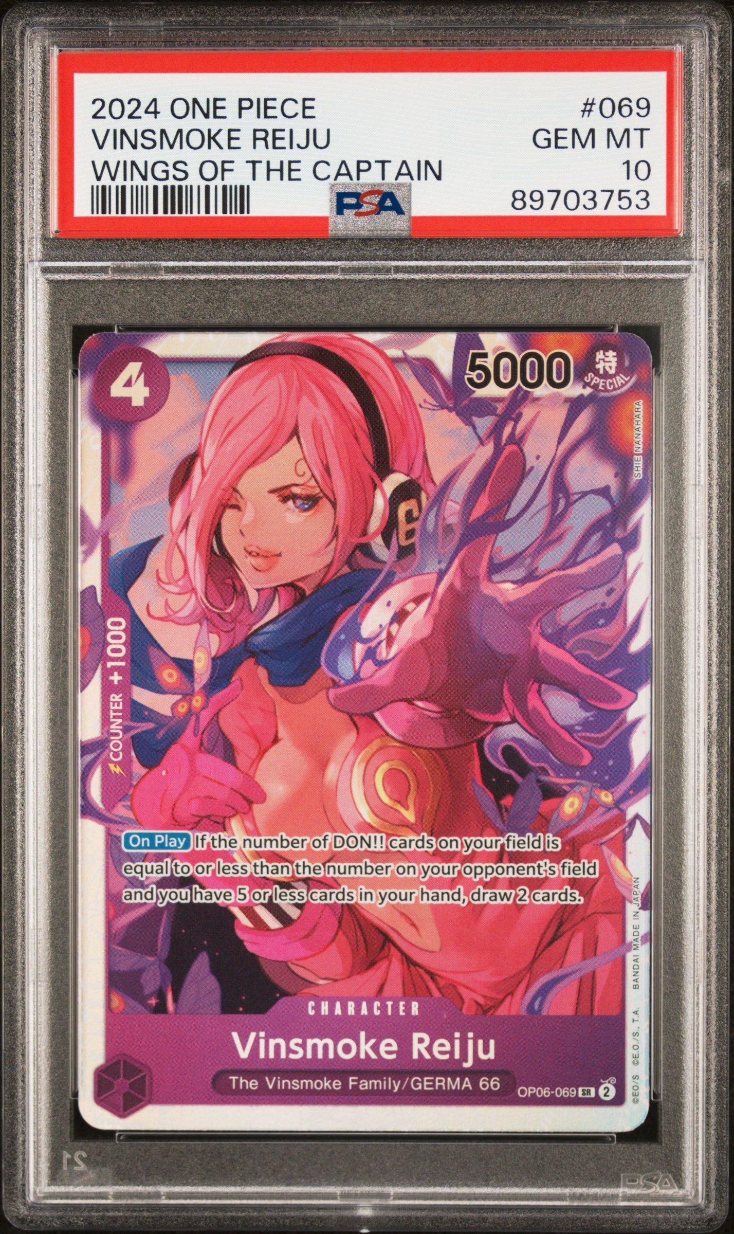 2024 One Piece Op06-wings Of The Captain 069 Vinsmoke Reiju PSA 10