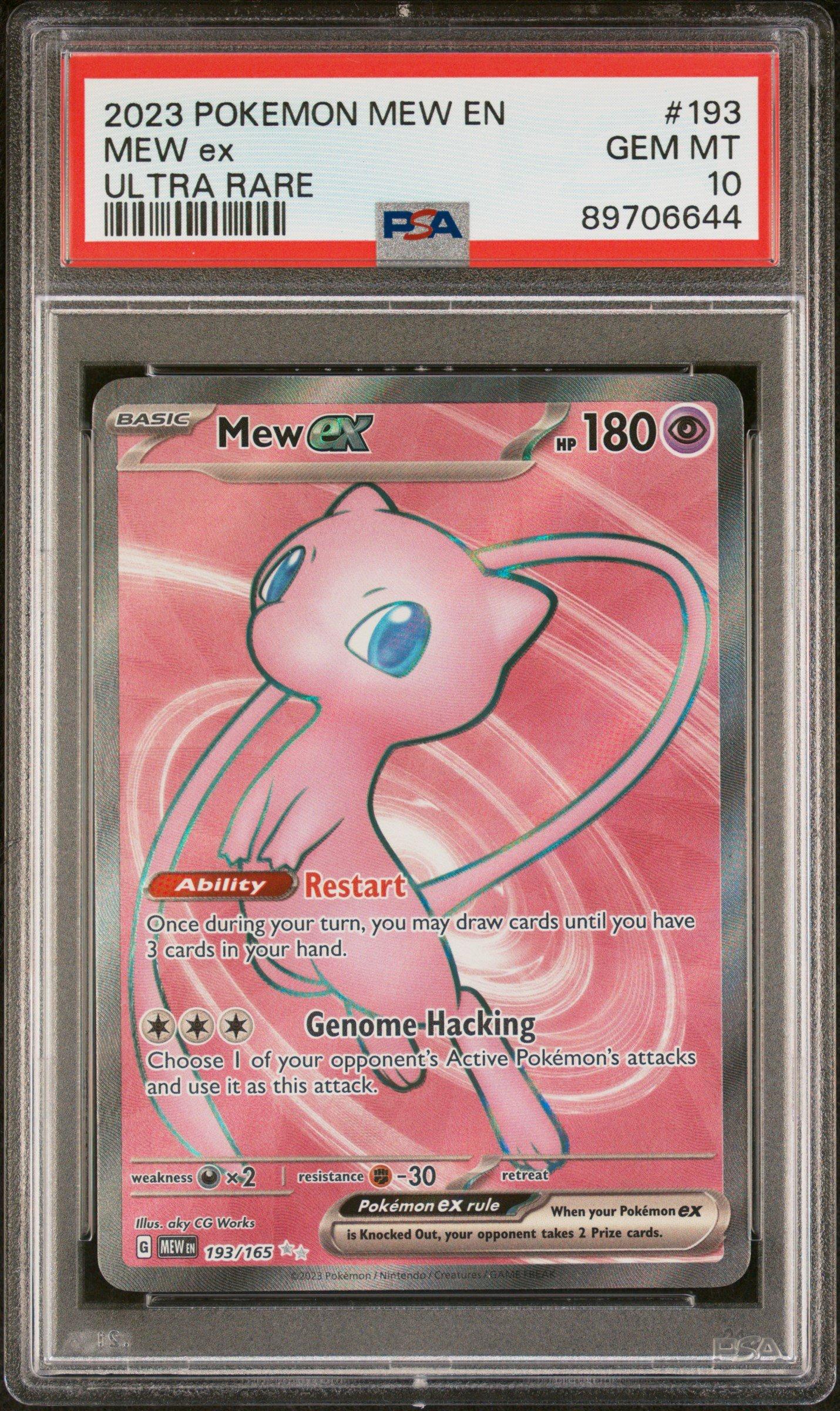 2023 Pokemon Mew En-151 193 Mew Ex Ultra Rare PSA 10 Graded Card