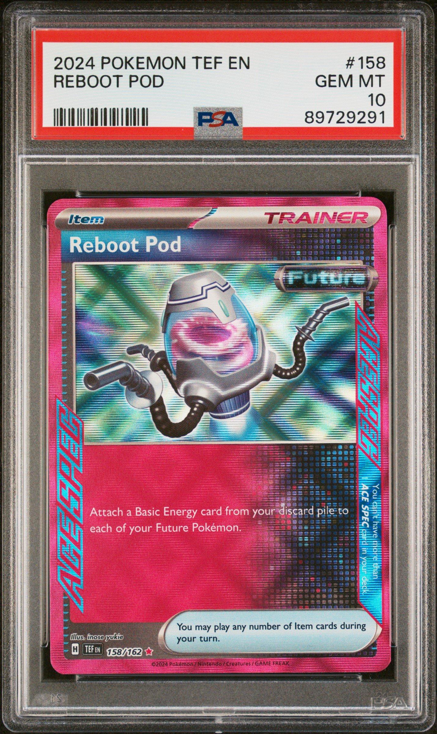 2024 Pokemon Tef En-temporal Forces 158 Reboot Pod PSA 10
