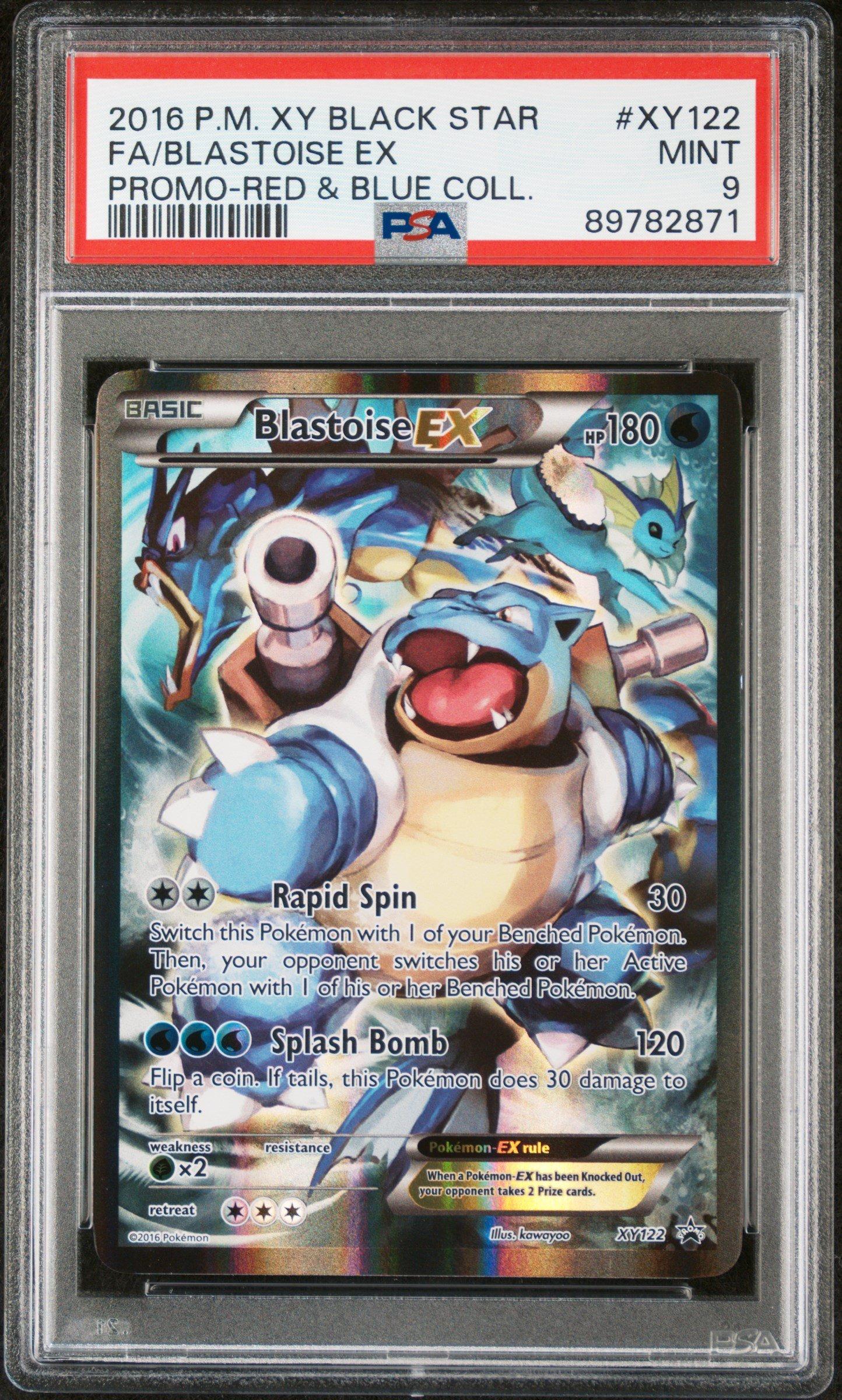 Pokemon Xy Black Star Promo Xy Full Art Blastoise Ex Red Blue Collection Psa Gamestop