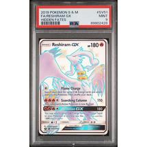 2019 Pokemon Sun & Moon Hidden Fates Sv51 Full Art/reshiram Gx PSA 9