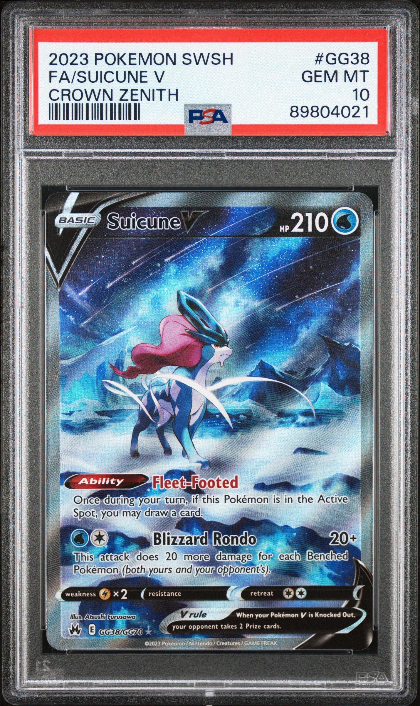 2023 Pokemon Sword And Shield Crown Zenith Gg38 Full Art/suicune V