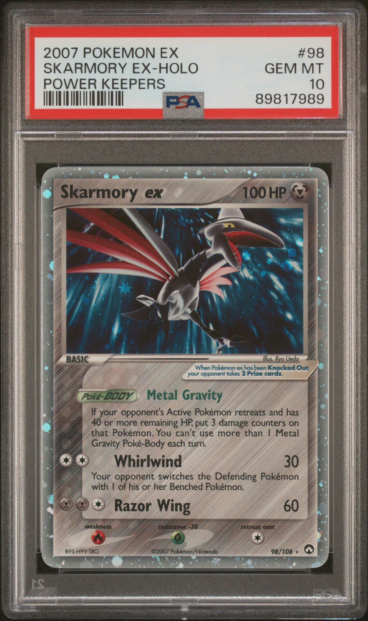 2007 Pokemon Ex Power Keepers 98 Skarmory Ex-holo PSA 10 Graded