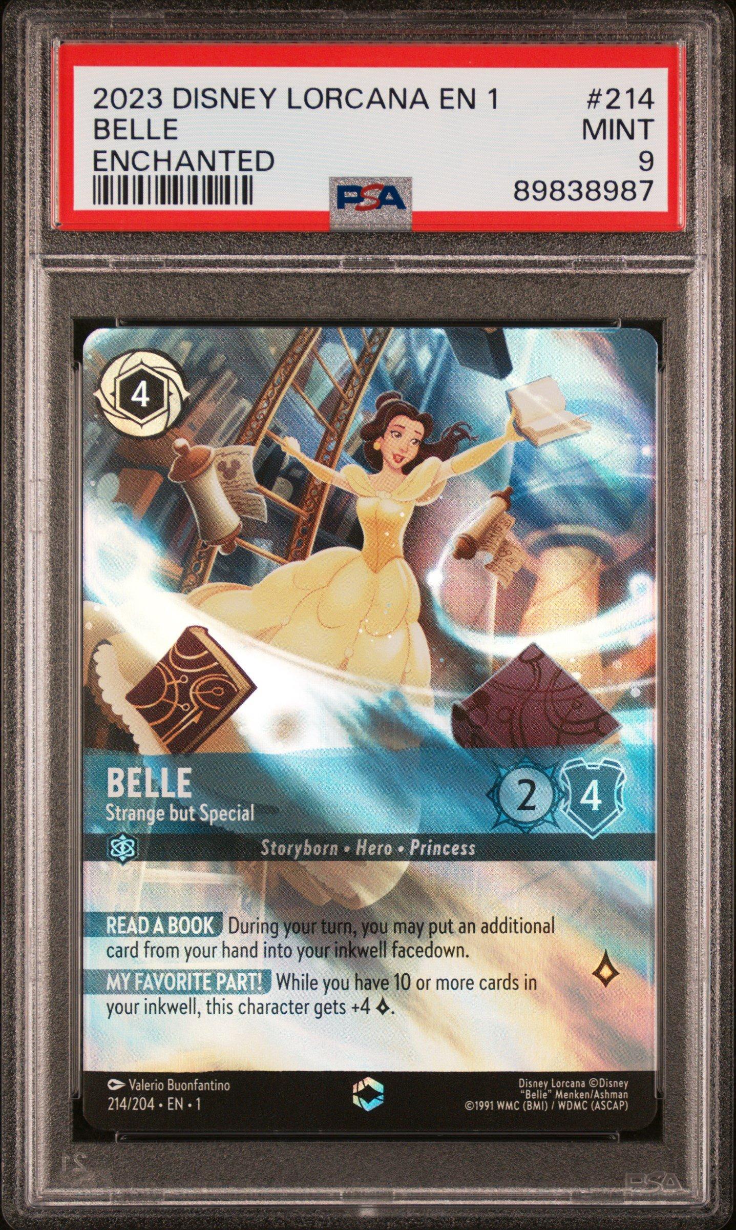 2023 Disney Lorcana En 1-the First Chapter 214 Belle PSA 9