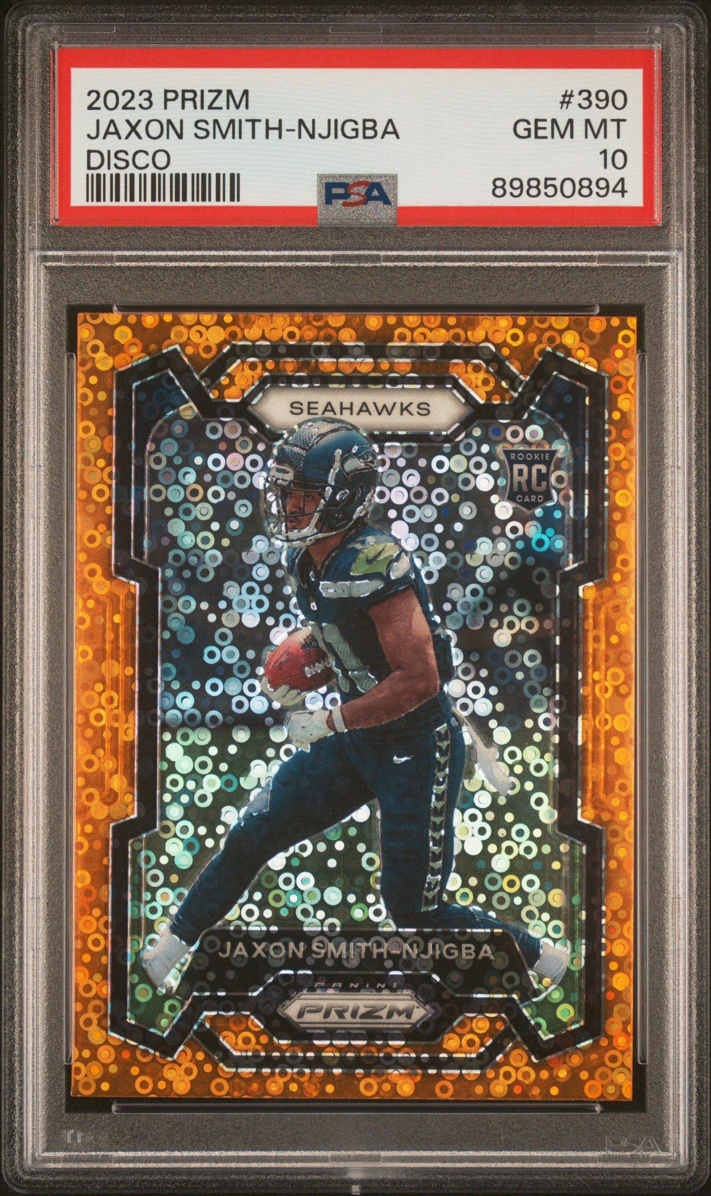 2023 Panini Prizm 390 Jaxon Smith-njigba Disco Prizm PSA 10 Graded