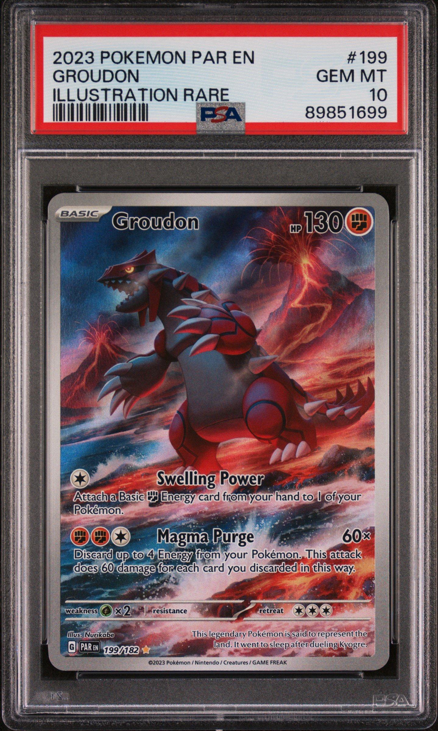 【PSA 10】 2023 Pokemon Par En-paradox Rift 199 Groudon Illustration Rare PSA