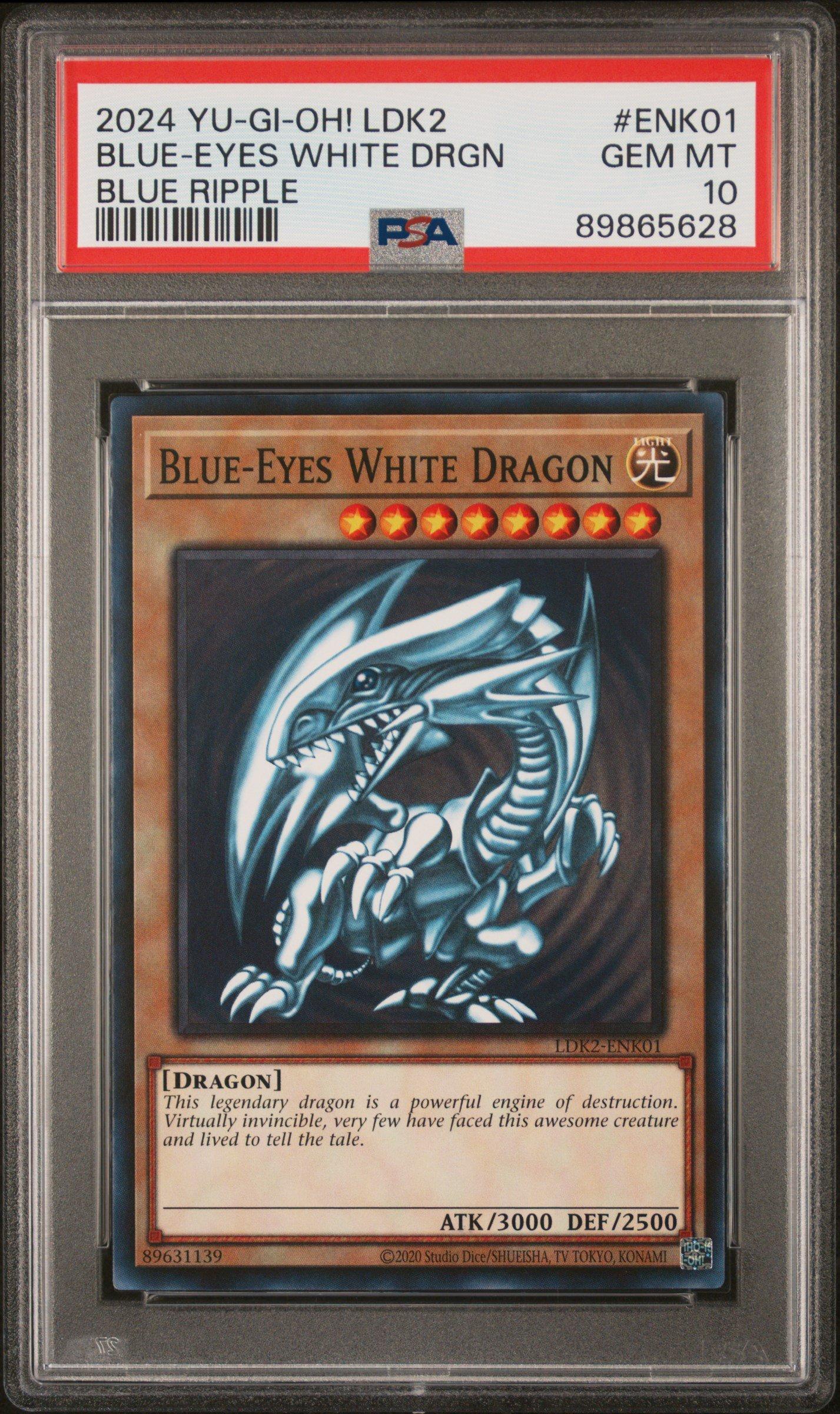 2024 Yu-gi-oh! Legendary Decks Ii Enk01 Blue-eyes White Dragon Blue Ripple PSA 10