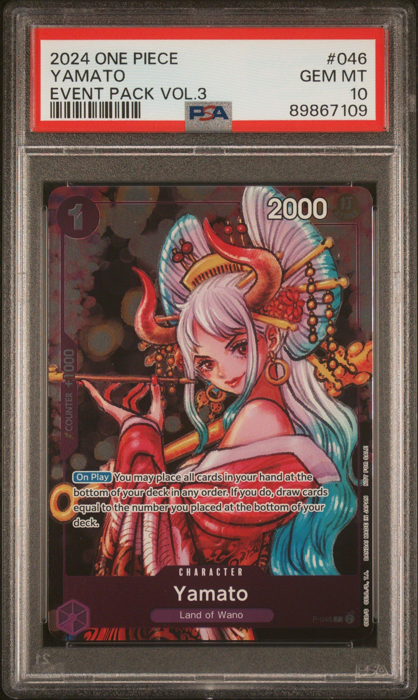2024 One Piece Event Pack Vol.3 046 Yamato PSA 10