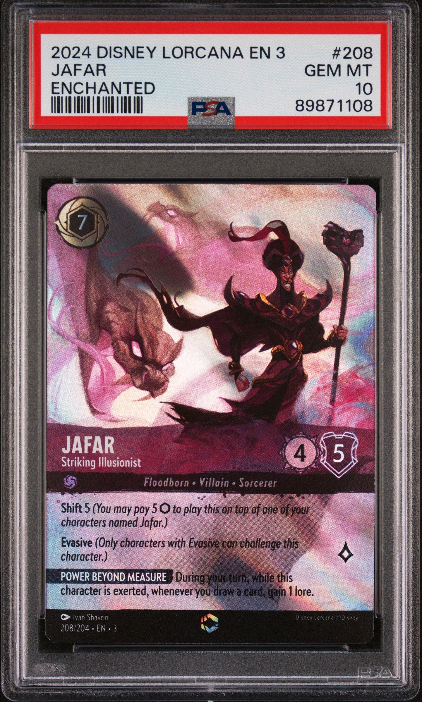 2024 Disney Lorcana En 3-into The Inklands 208 Jafar - Striking