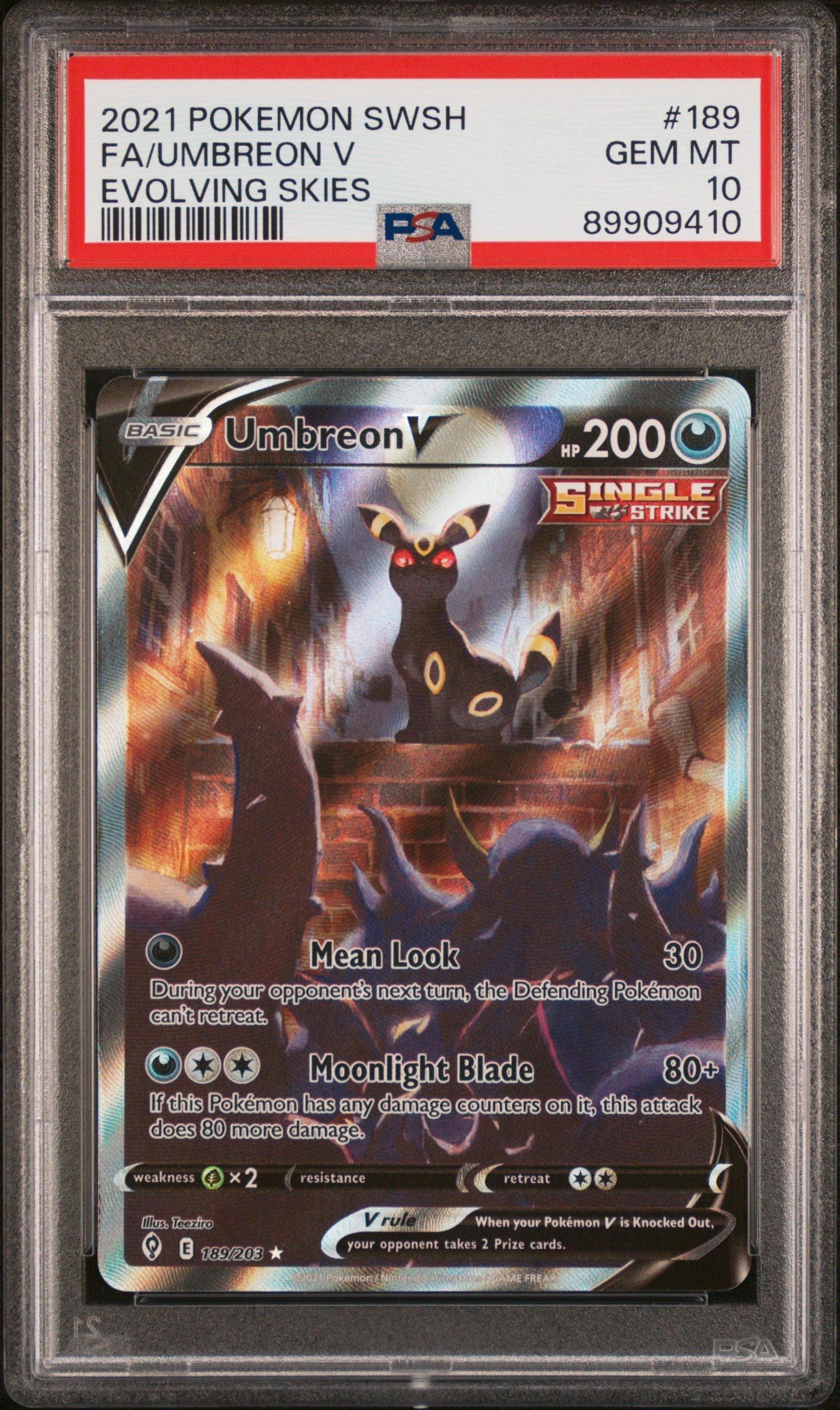 2021 Pokemon Sword & Shield Evolving Skies 189 Full Art/umbreon V
