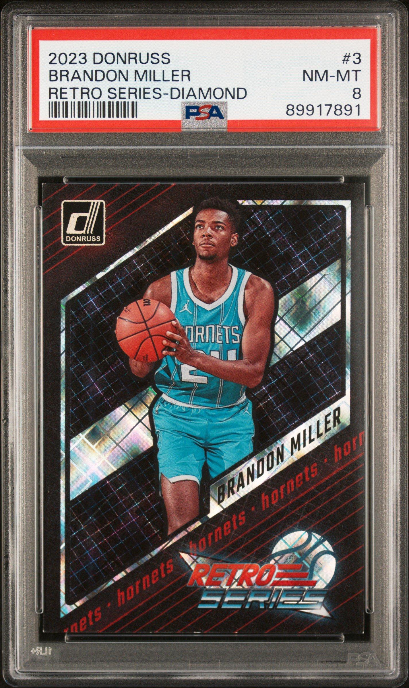 2023 Panini Donruss Retro Series 3 Brandon Miller PSA 8